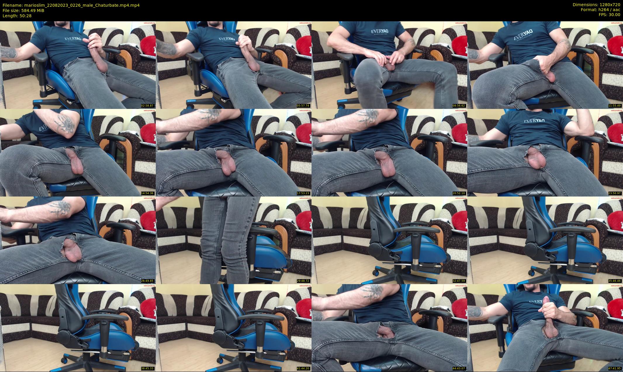 marioslim — 51 minute Chaturbate male cam show recording, 720p, Aug 22, 2023