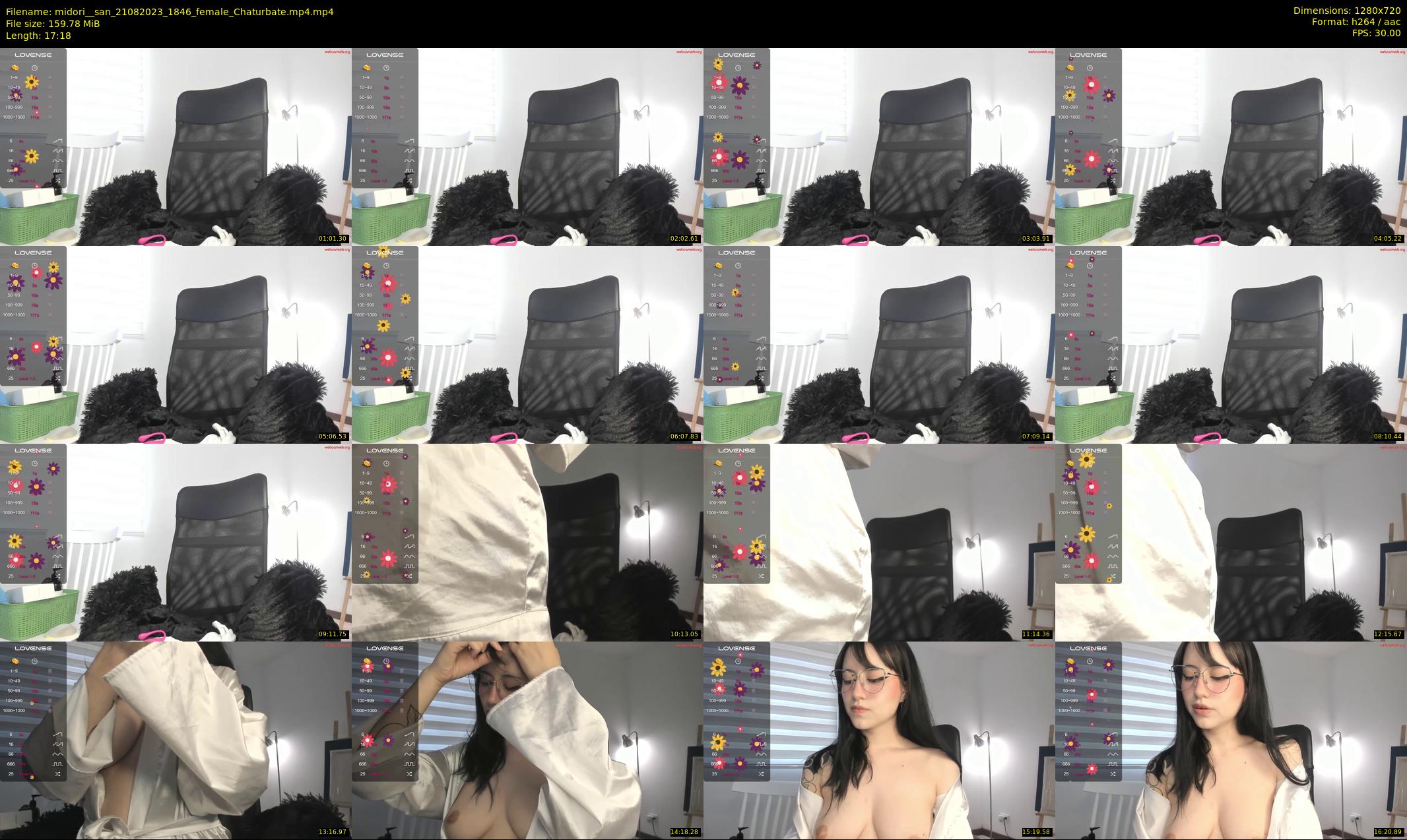 midori__san — 18 minute Chaturbate female cam show recording, 720p, Aug 21, 2023