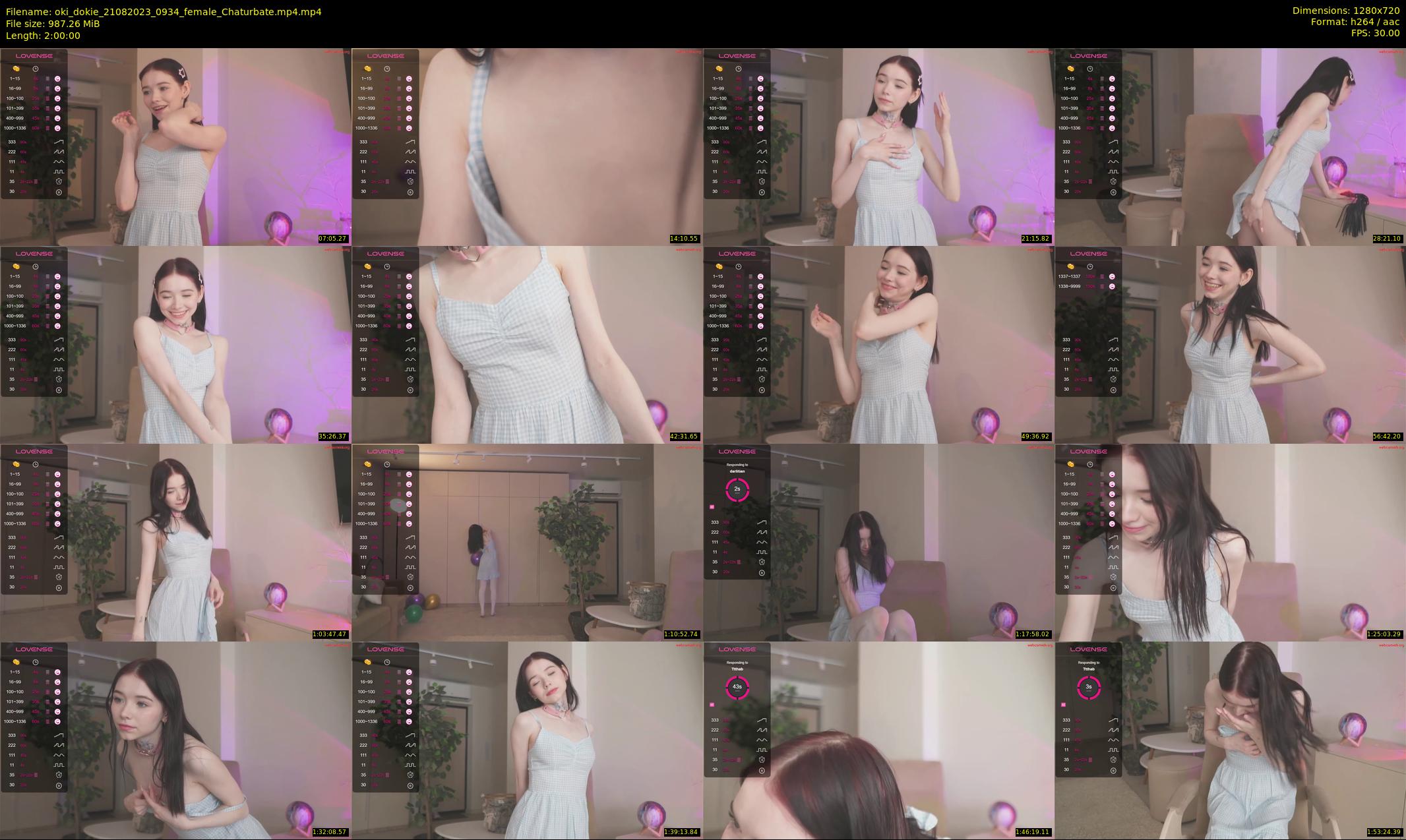 oki_dokie — 120 minute Chaturbate female cam show recording, 720p, Aug 21, 2023