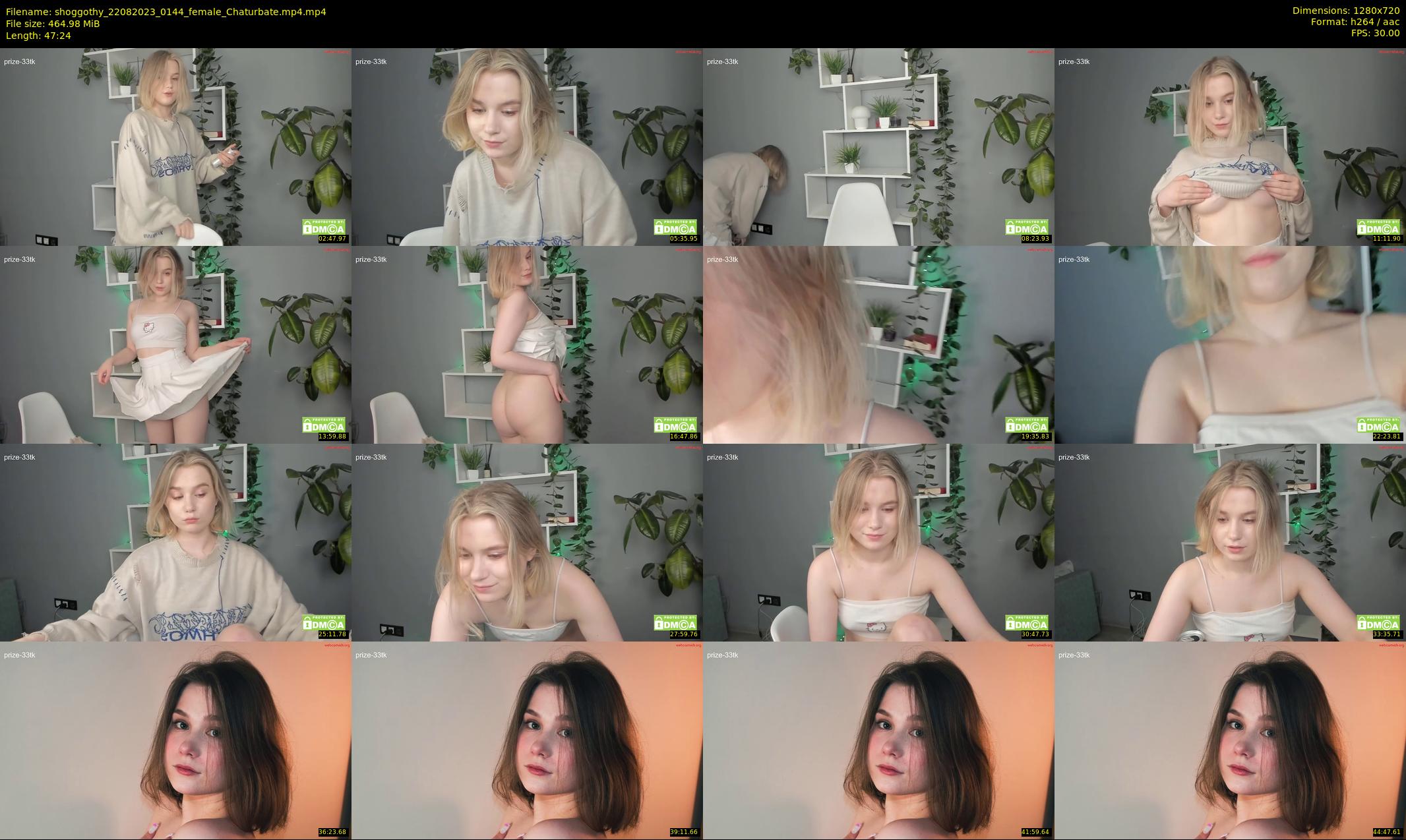 shoggothy — 48 minute Chaturbate female cam show recording, 720p, Aug 22, 2023