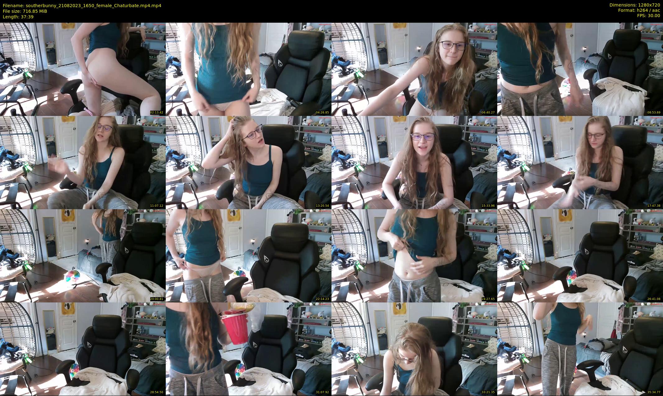 southerbunny — 38 minute Chaturbate female cam show recording, 720p, Aug 21, 2023