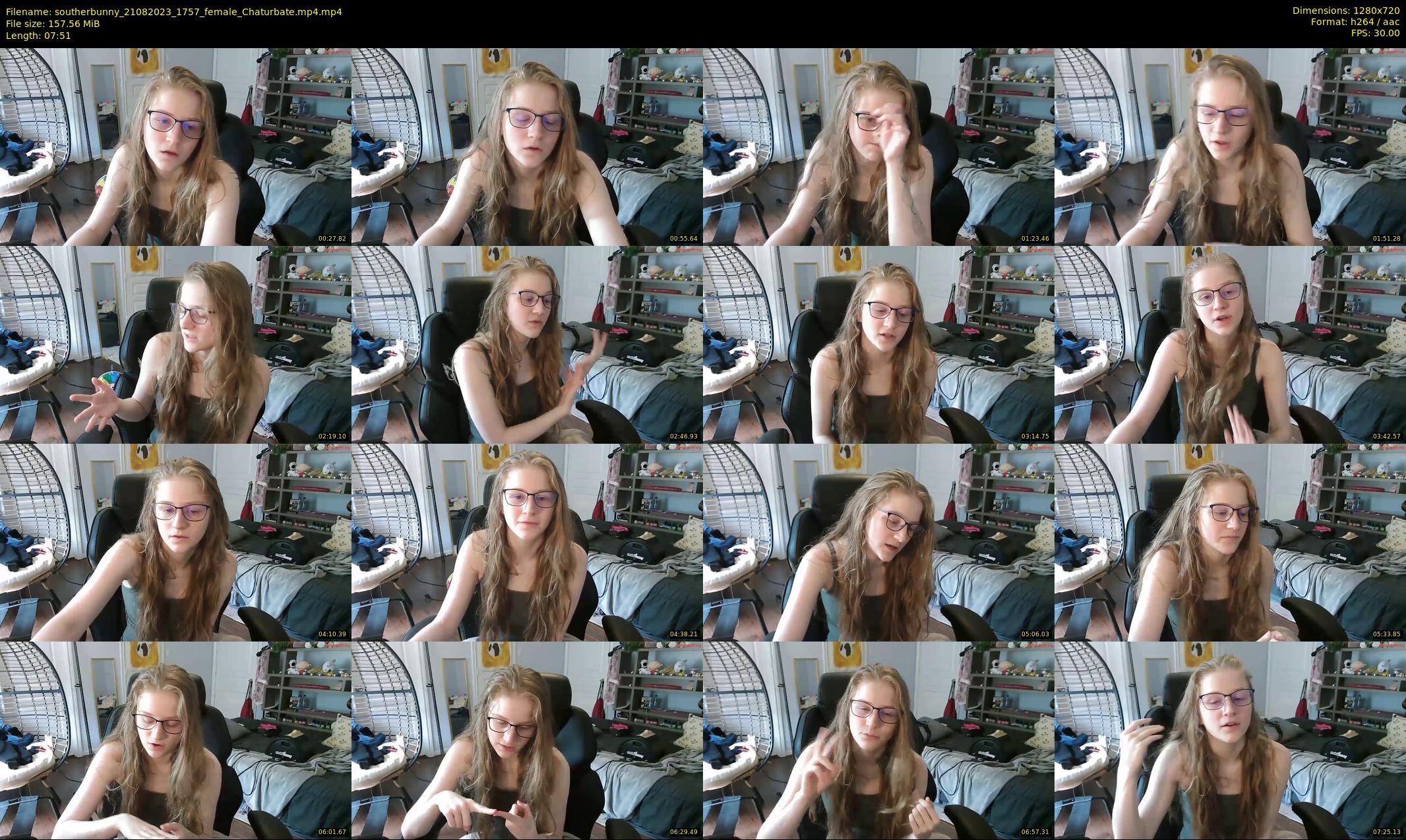 southerbunny — 8 minute Chaturbate female cam show recording, 720p, Aug 21, 2023