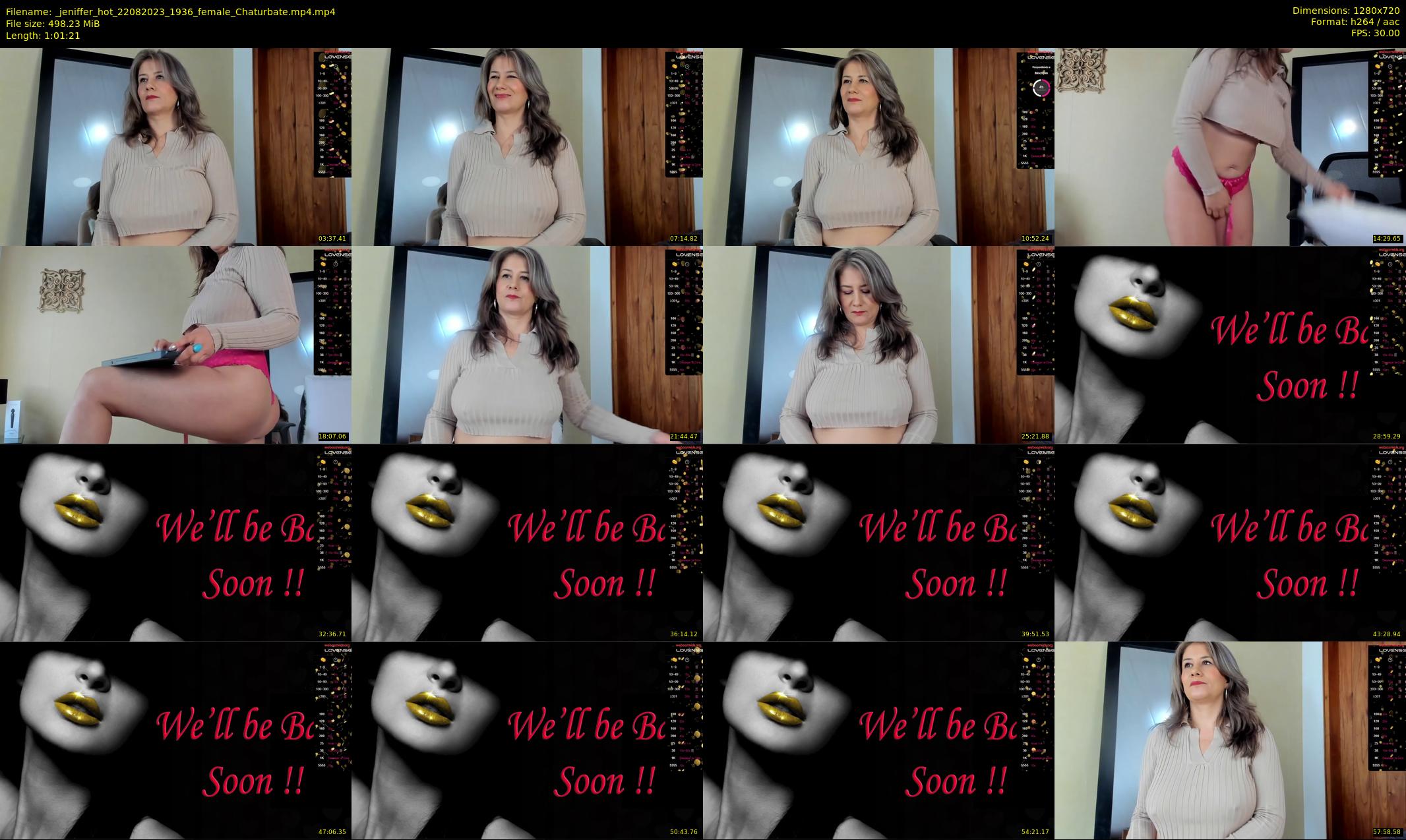 _jeniffer_hot — 62 minute Chaturbate female cam show recording, 720p, Aug 22, 2023