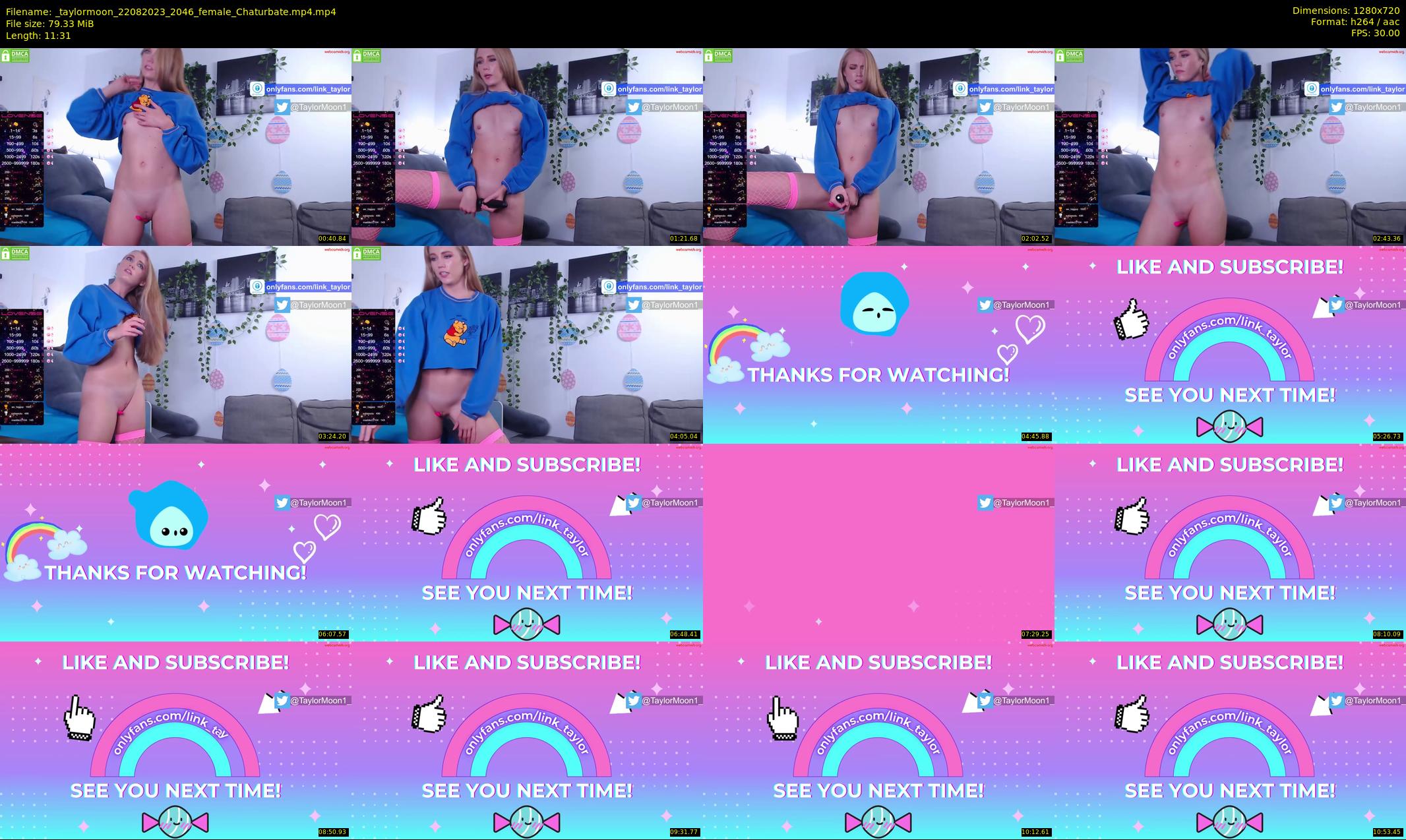 _taylormoon — 12 minute Chaturbate female cam show recording, 720p, Aug 22, 2023