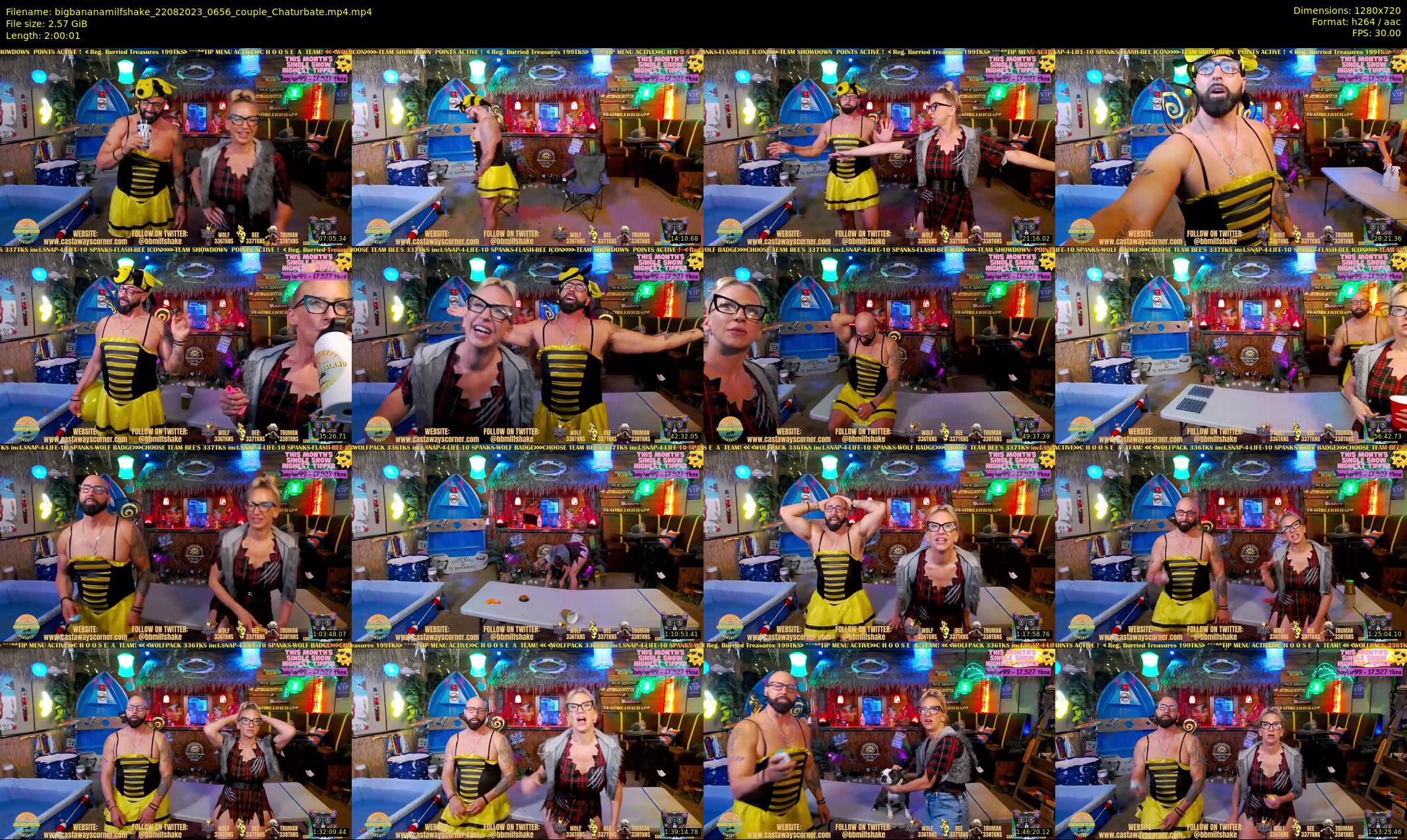 bigbananamilfshake — 121 minute Chaturbate couple cam show recording, 720p, Aug 22, 2023