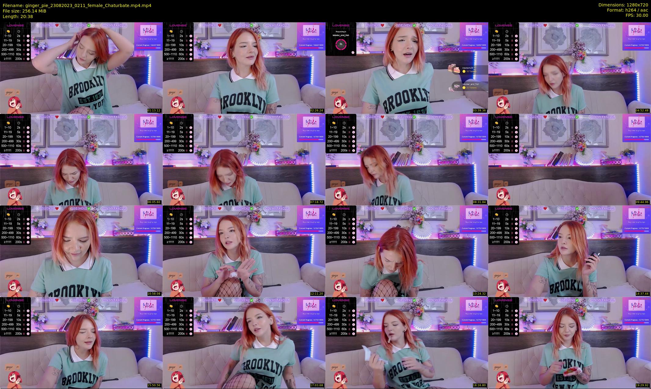 ginger_pie — 21 minute Chaturbate female cam show recording, 720p, Aug 23, 2023