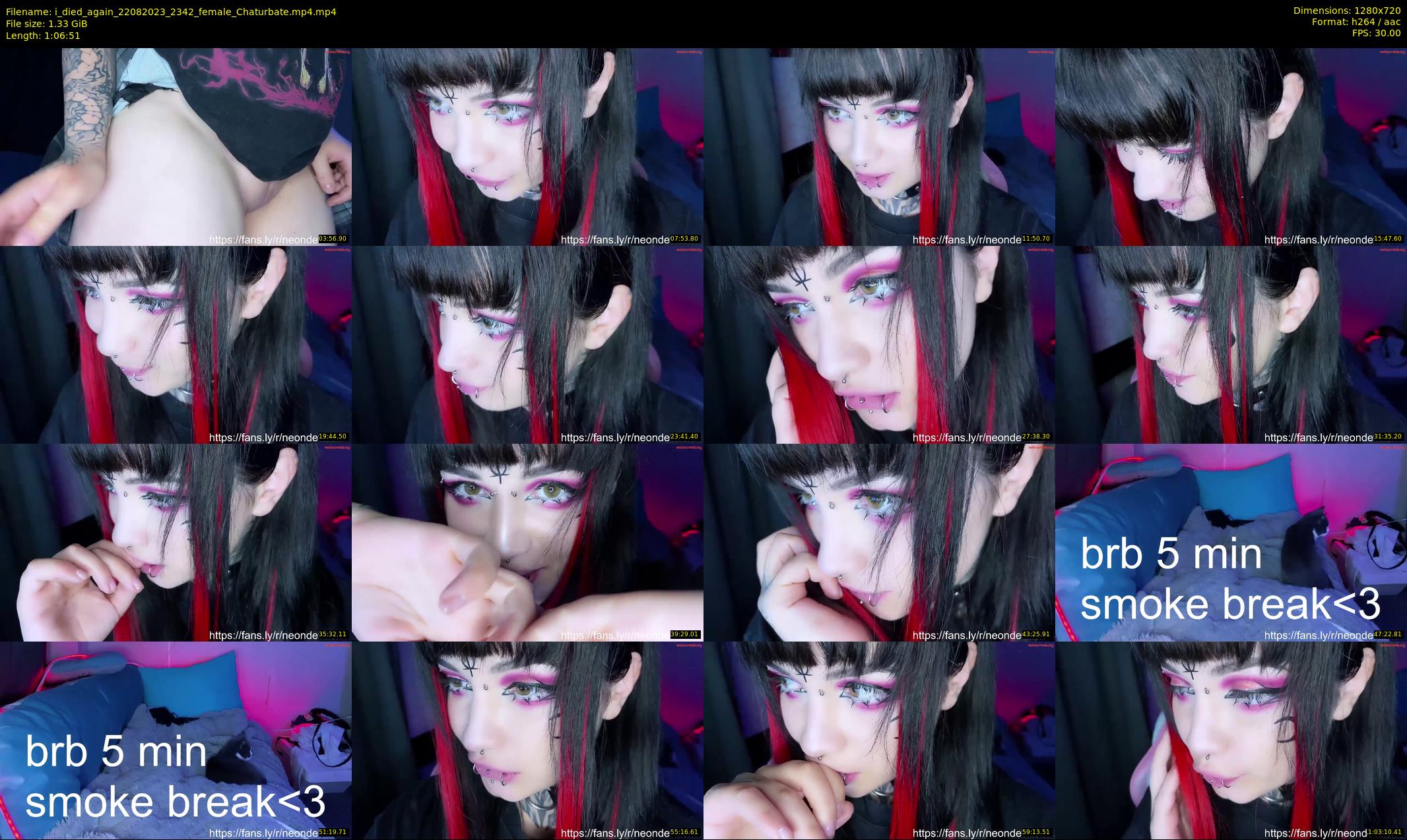 i_died_again — 67 minute Chaturbate female cam show recording, 720p, Aug 22, 2023