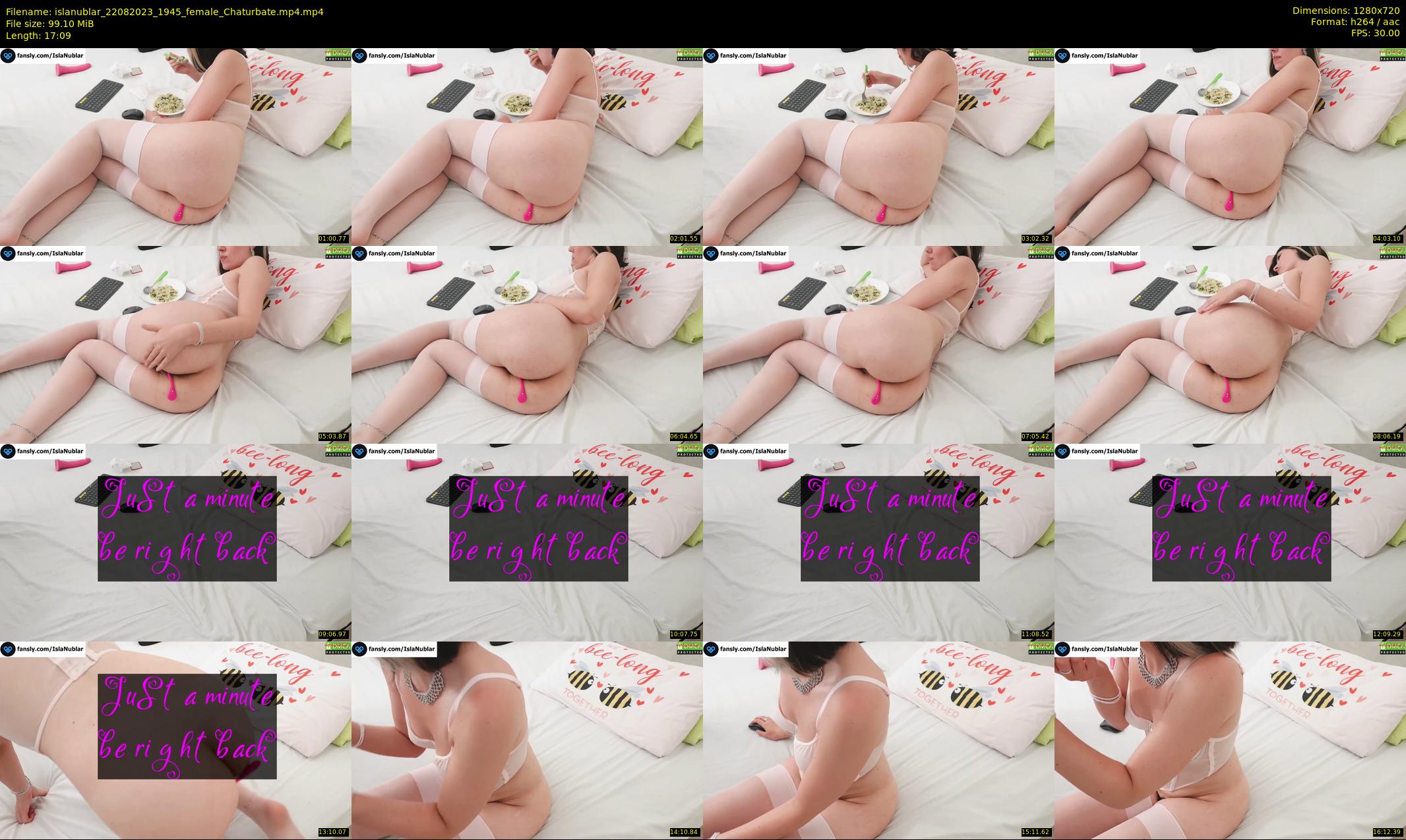 islanublar — 18 minute Chaturbate female cam show recording, 720p, Aug 22, 2023