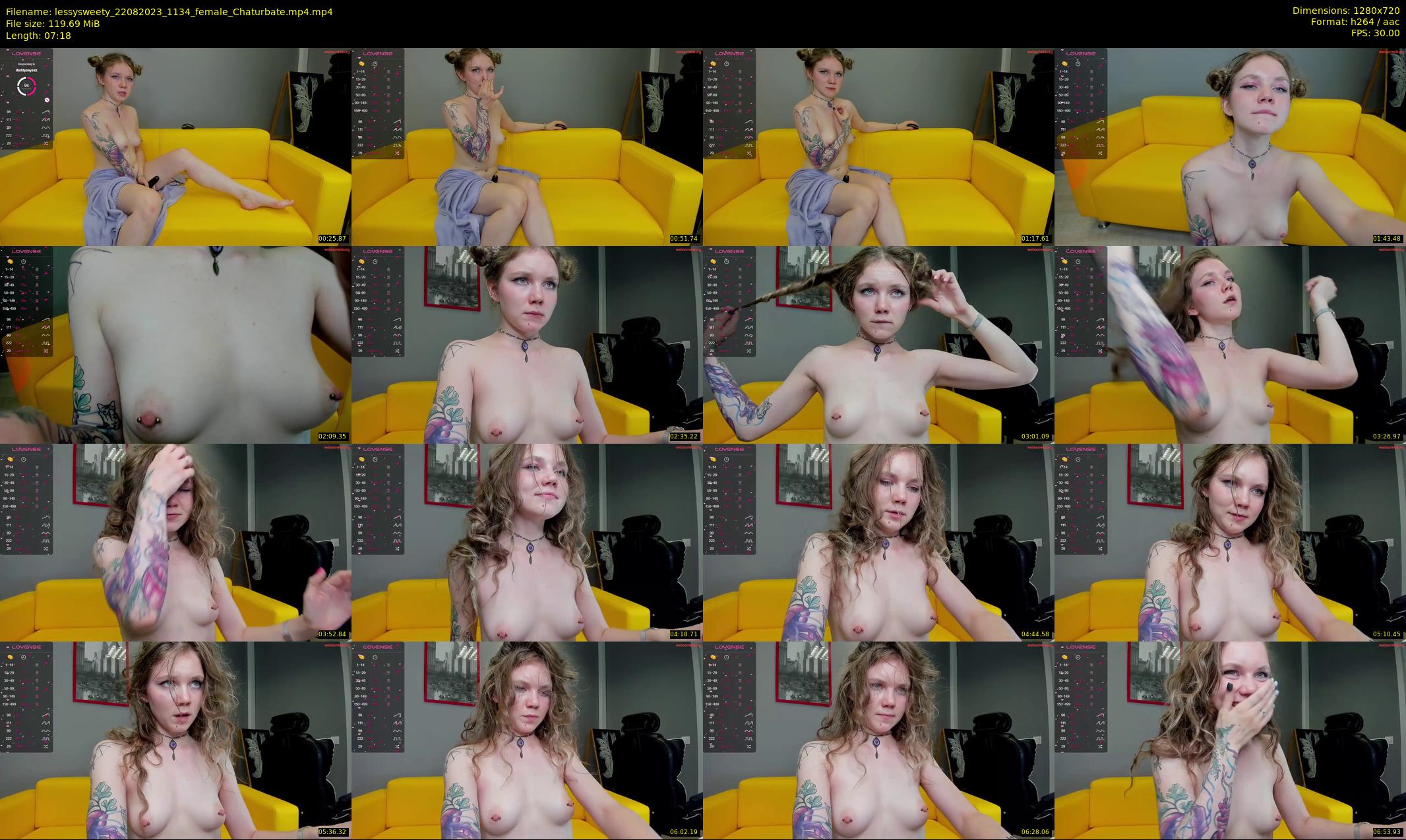 lessysweety — 8 minute Chaturbate female cam show recording, 720p, Aug 22, 2023