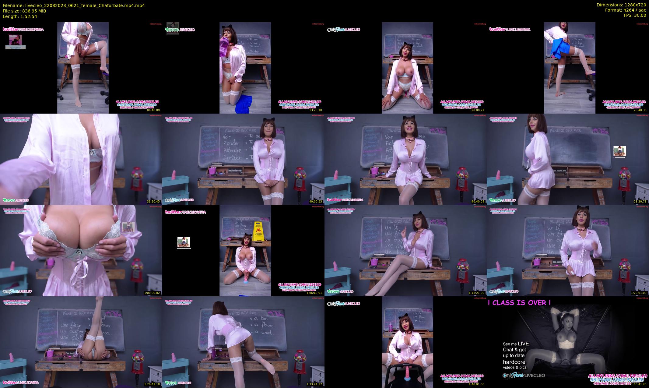 livecleo — 113 minute Chaturbate female cam show recording, 720p, Aug 22, 2023