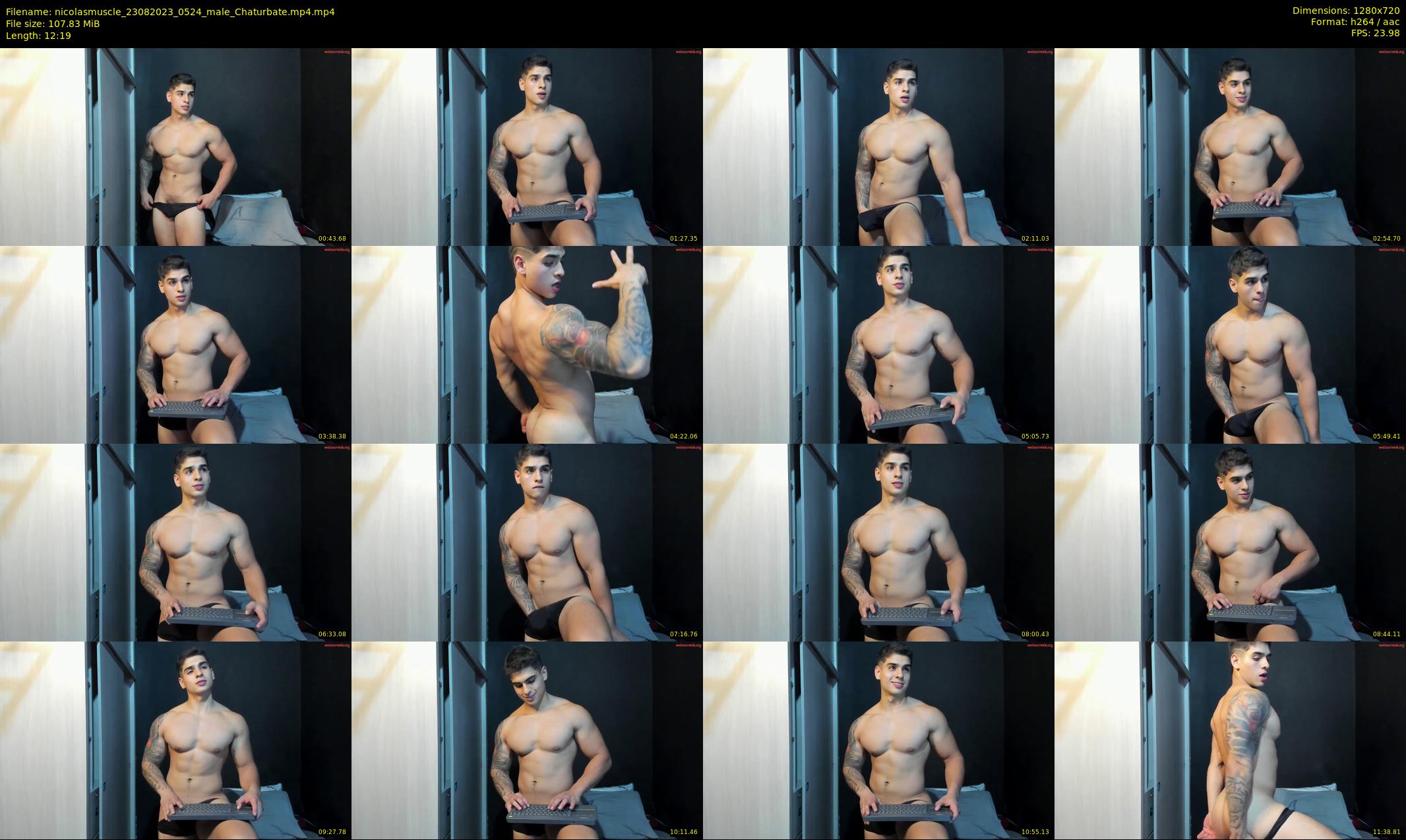 nicolasmuscle — 13 minute Chaturbate male cam show recording, 720p, Aug 23, 2023