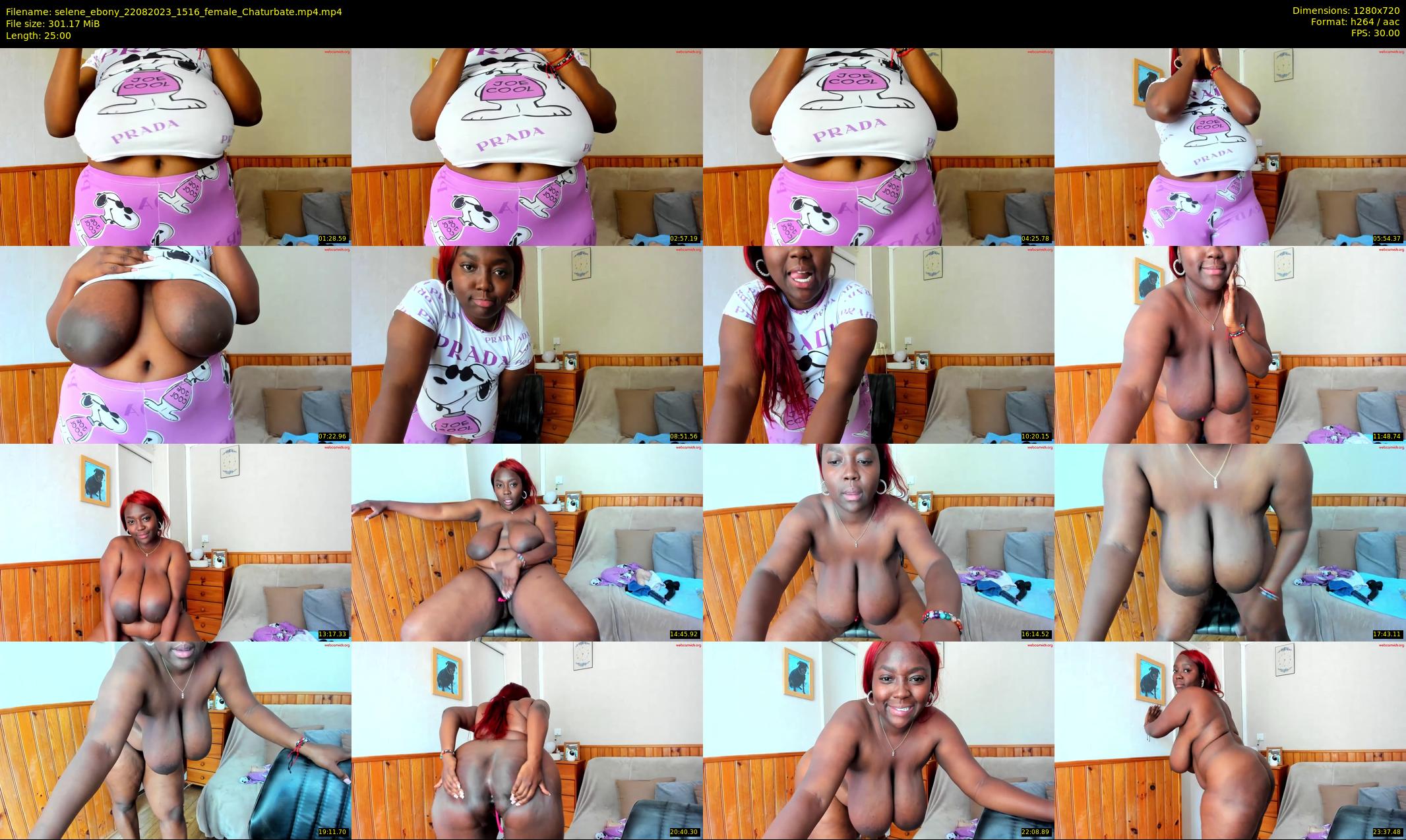 selene_ebony — 25 minute Chaturbate female cam show recording, 720p, Aug 22, 2023