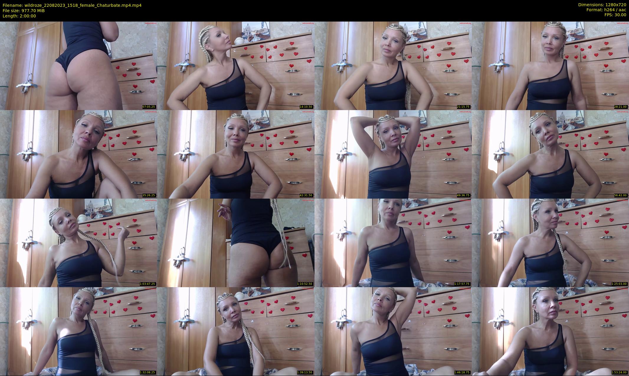 wildroze — 120 minute Chaturbate female cam show recording, 720p, Aug 22, 2023