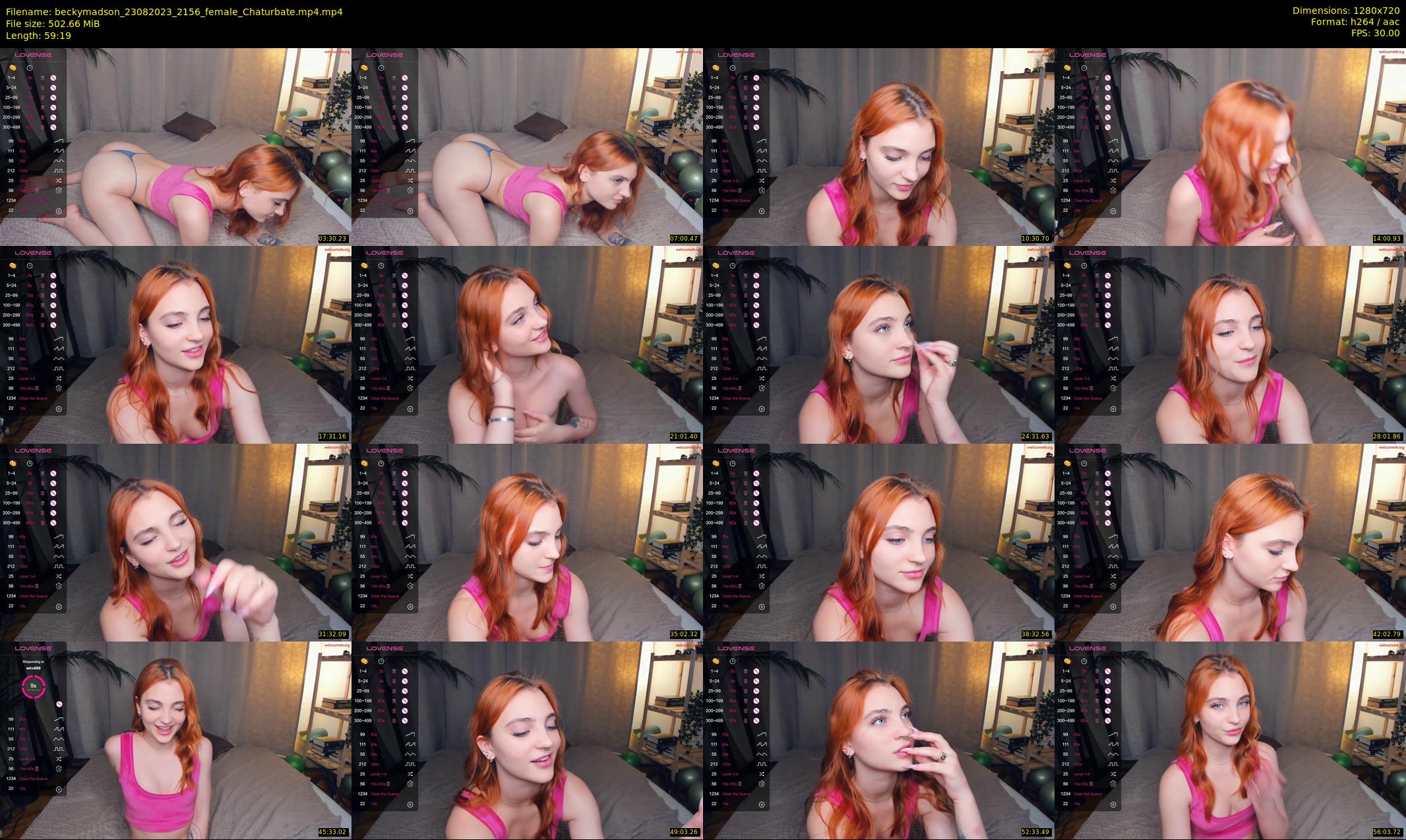 beckymadson — 60 minute Chaturbate female cam show recording, 720p, Aug 23, 2023