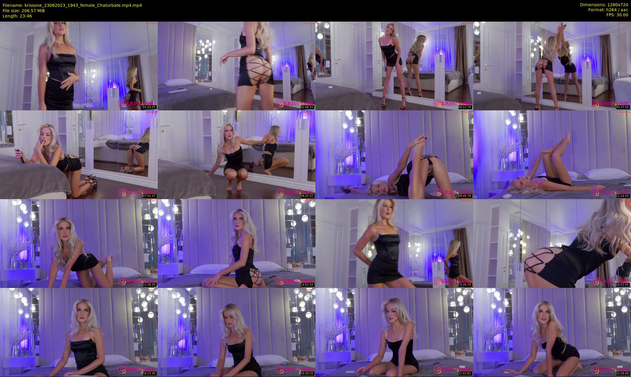 krissone — 24 minute Chaturbate female cam show recording, 720p, Aug 23, 2023