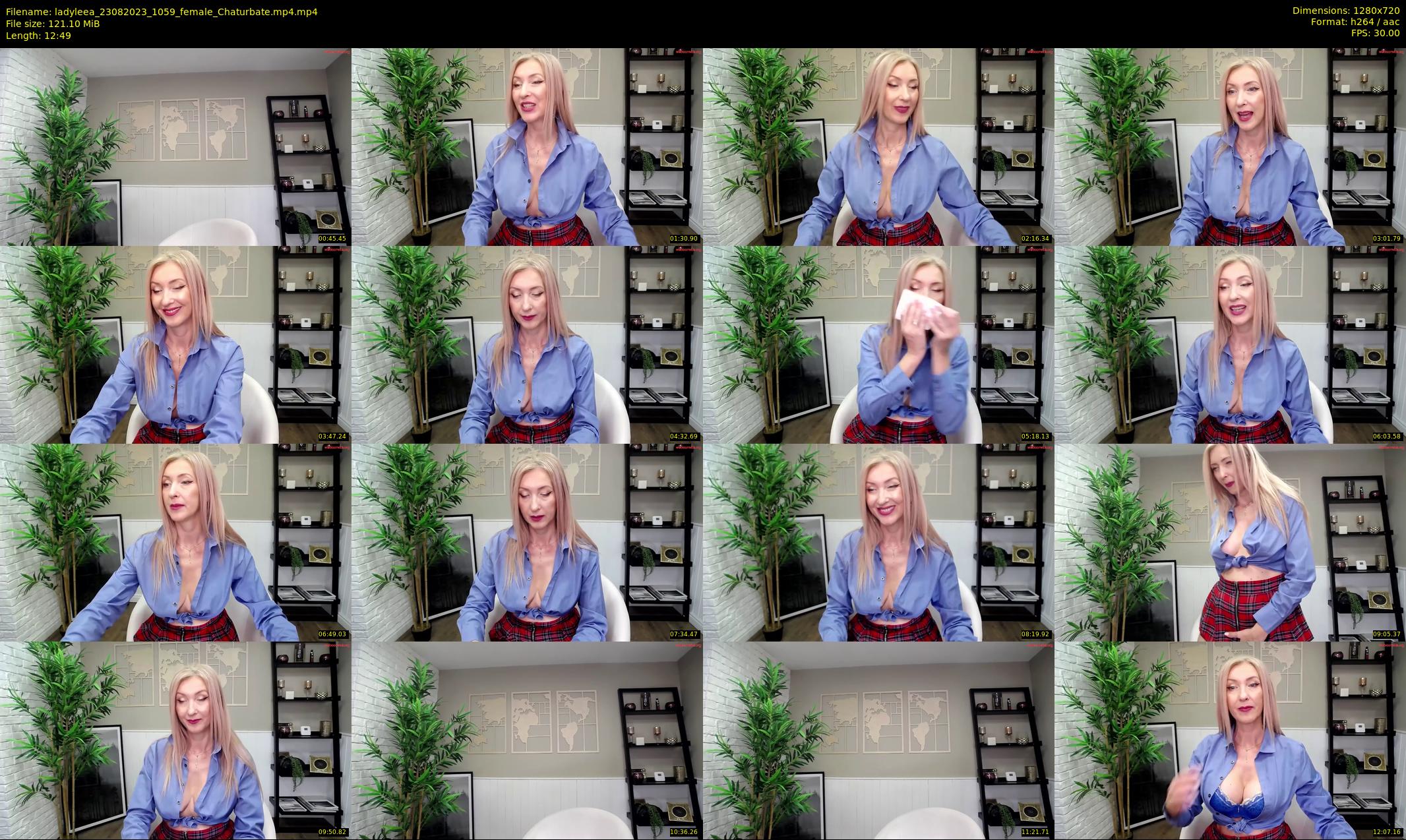 ladyleea — 13 minute Chaturbate female cam show recording, 720p, Aug 23, 2023