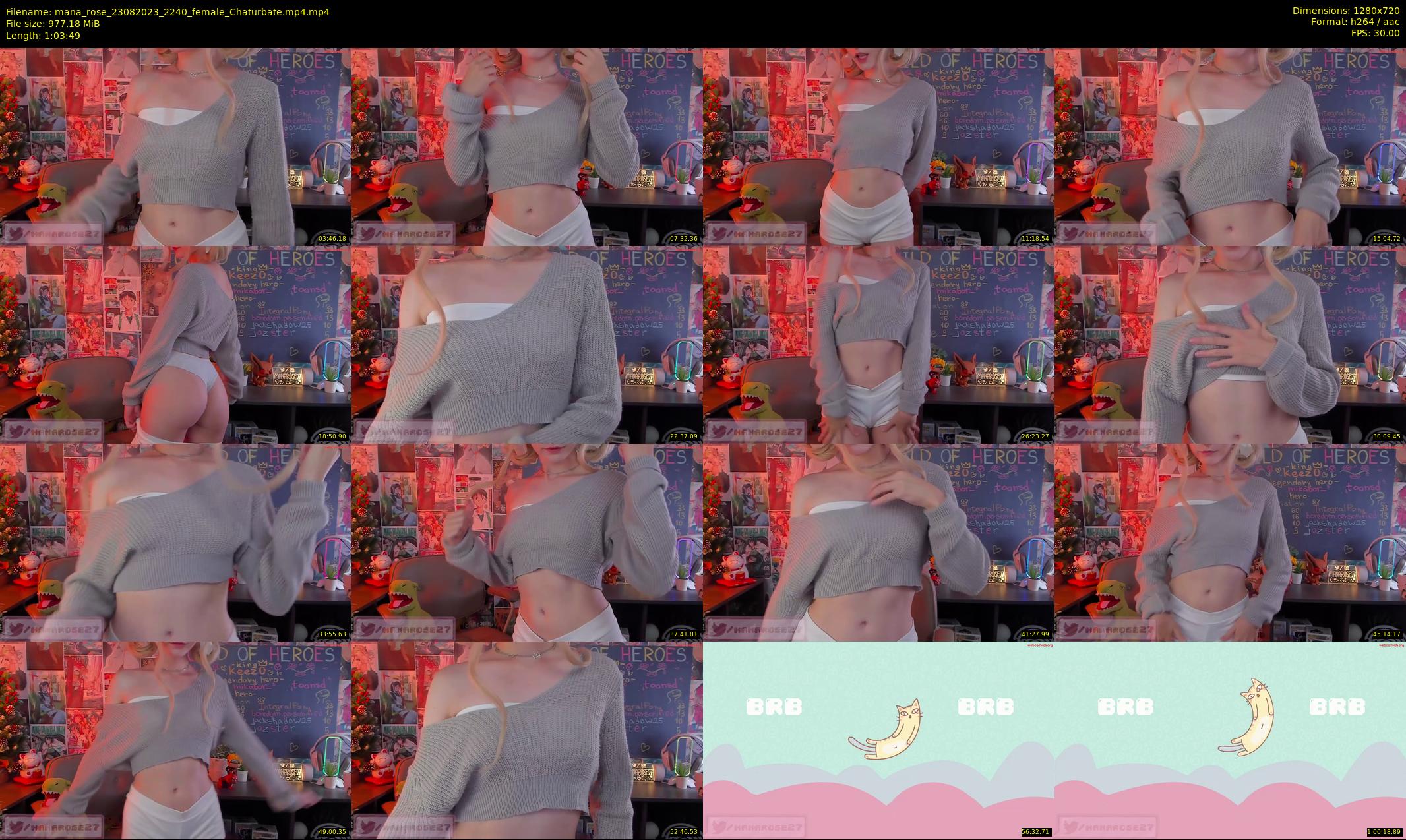 mana_rose — 64 minute Chaturbate female cam show recording, 720p, Aug 23, 2023
