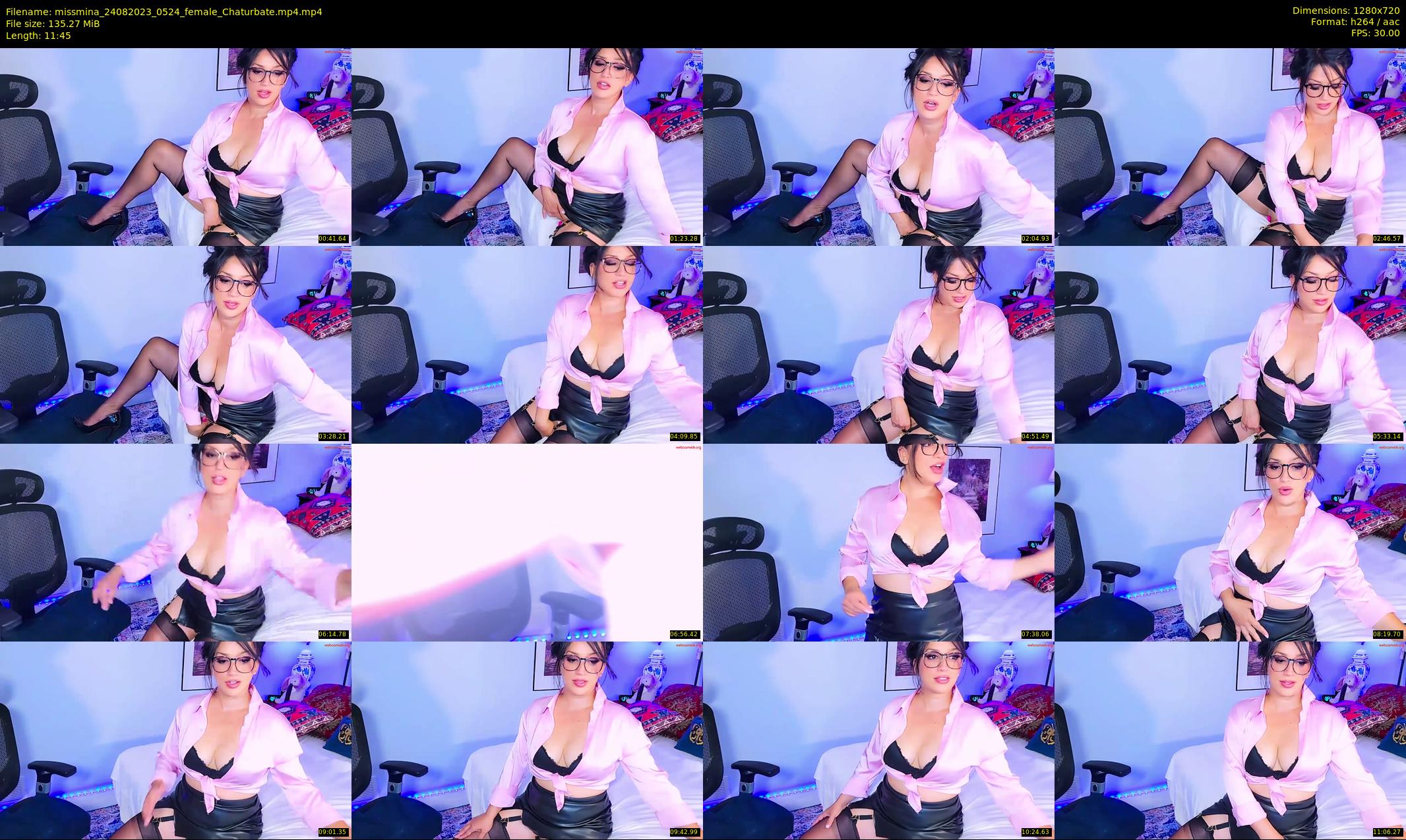 missmina — 12 minute Chaturbate female cam show recording, 720p, Aug 24, 2023