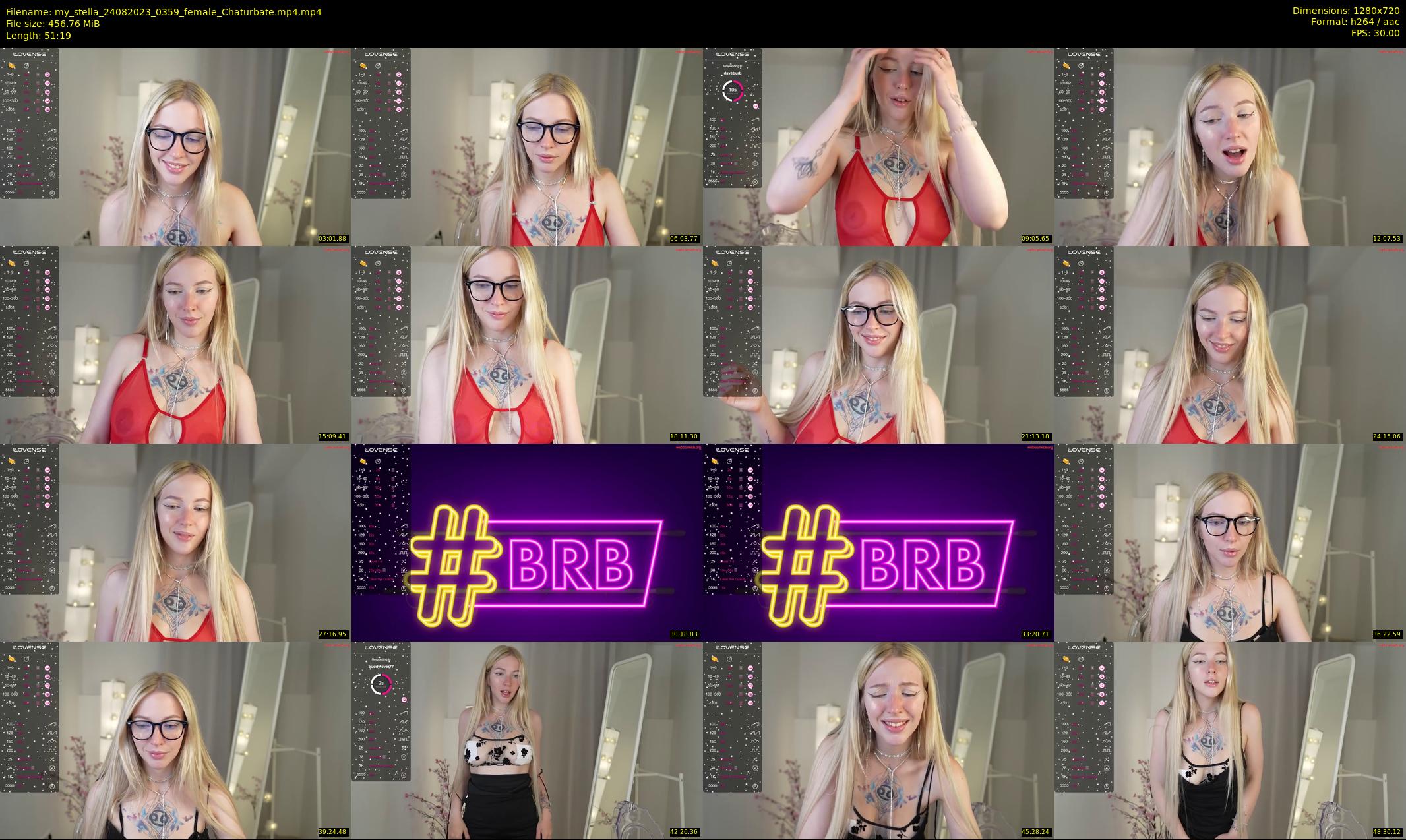 my_stella — 52 minute Chaturbate female cam show recording, 720p, Aug 24, 2023