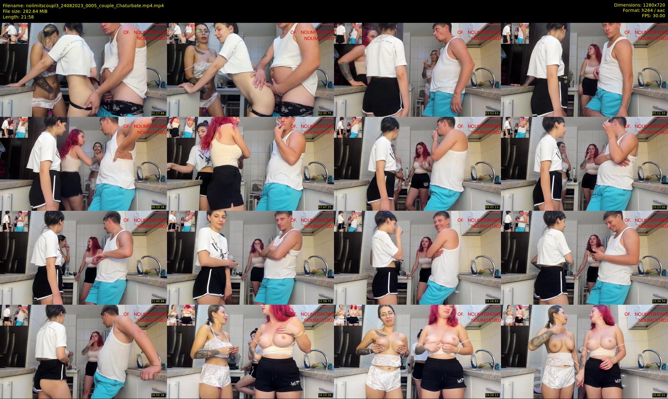 nolimitscoupl3 — 22 minute Chaturbate couple cam show recording, 720p, Aug 24, 2023