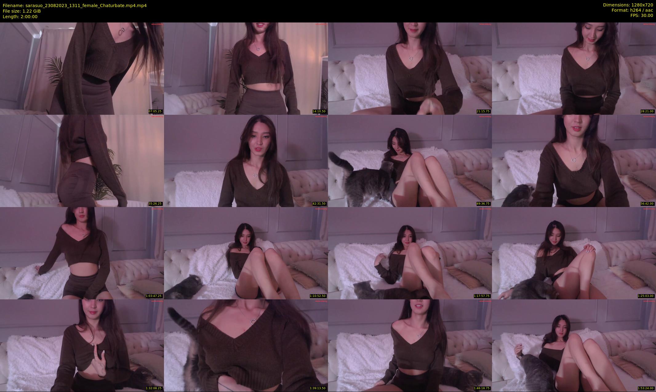 sarasuo — 120 minute Chaturbate female cam show recording, 720p, Aug 23, 2023