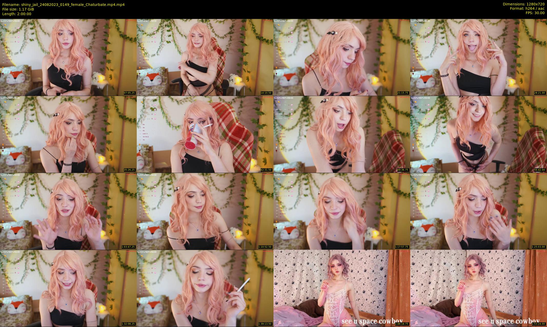 shiny_jail — 120 minute Chaturbate female cam show recording, 720p, Aug 24, 2023