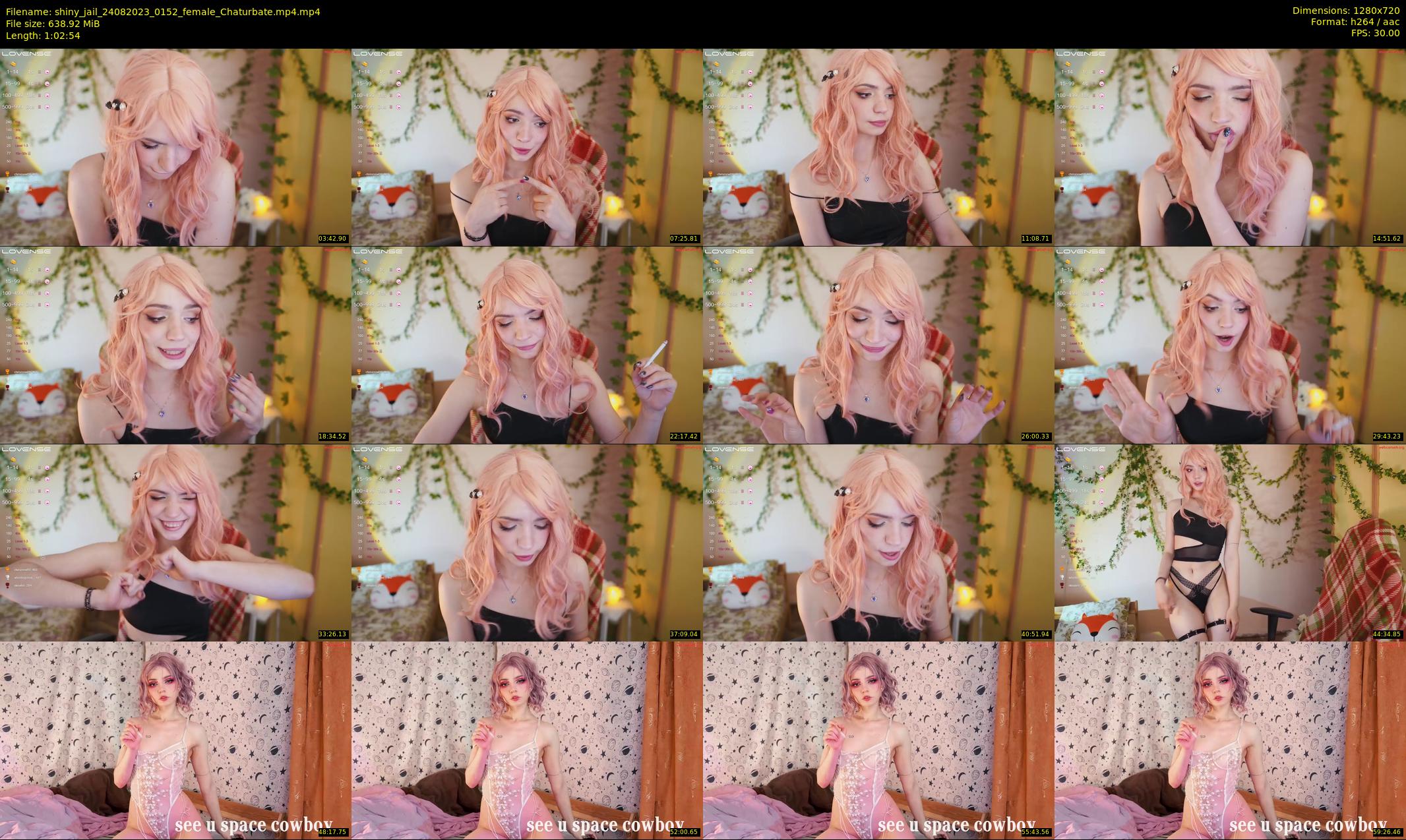 shiny_jail — 63 minute Chaturbate female cam show recording, 720p, Aug 24, 2023