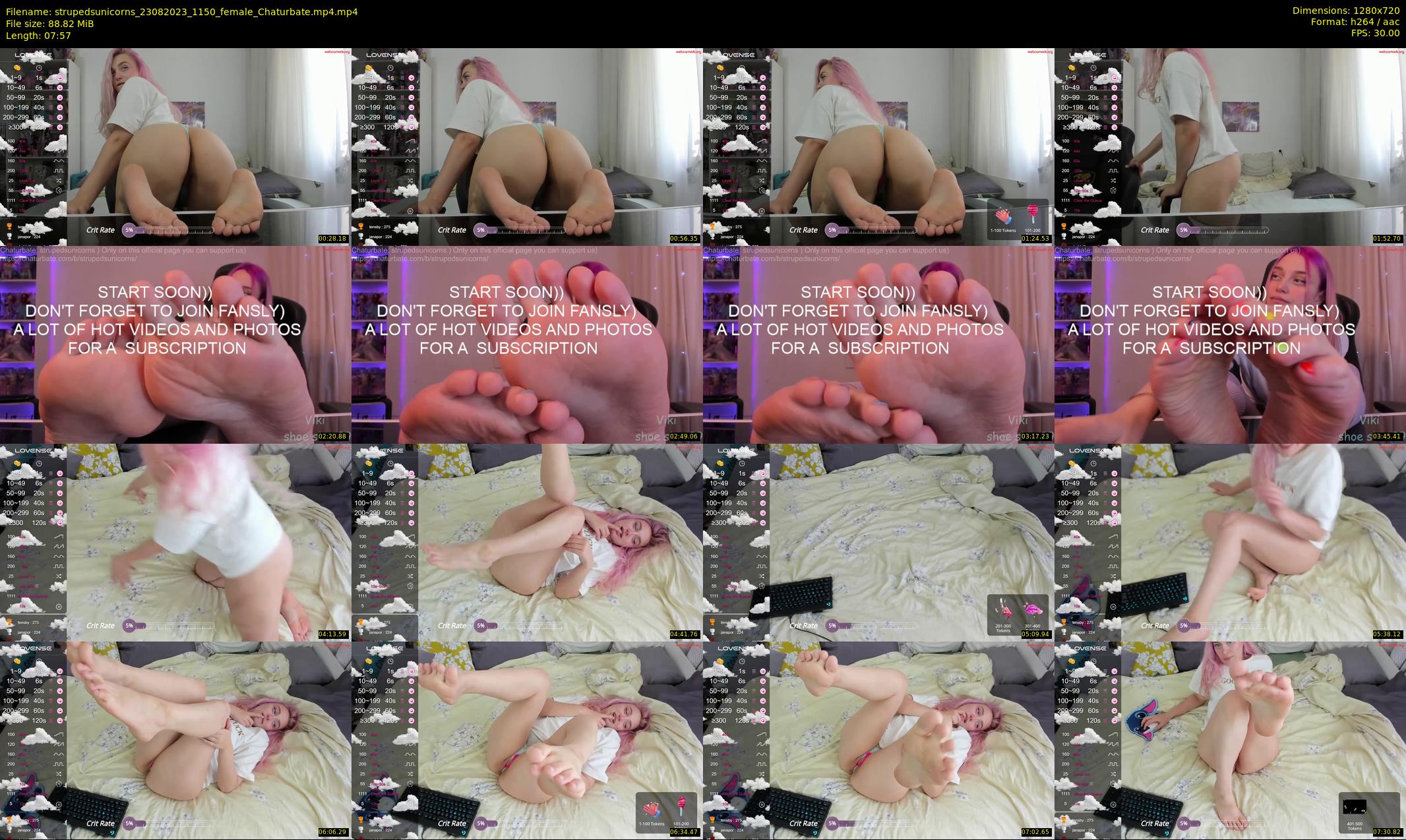 strupedsunicorns — 8 minute Chaturbate couple cam show recording, 720p, Aug 23, 2023
