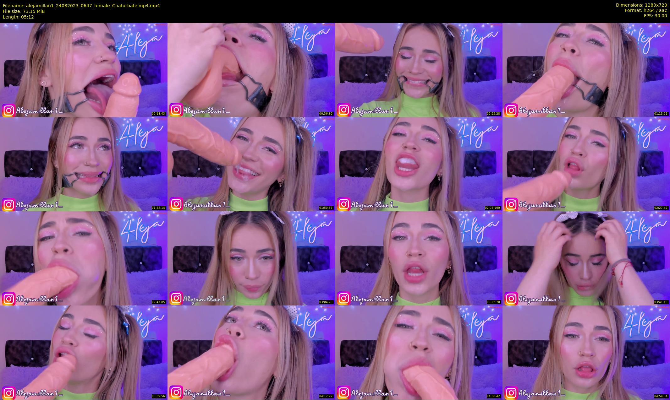 alejamillan1 — 6 minute Chaturbate female cam show recording, 720p, Aug 24, 2023