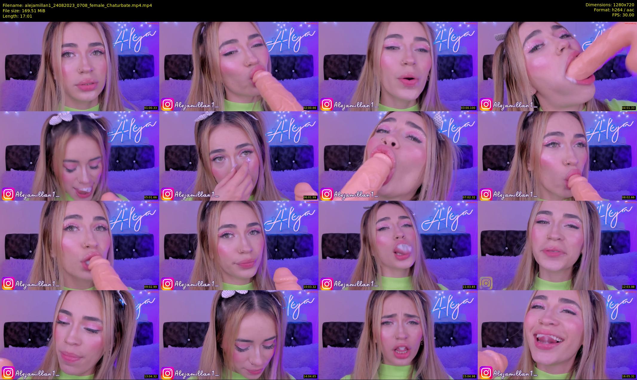 alejamillan1 — 18 minute Chaturbate female cam show recording, 720p, Aug 24, 2023