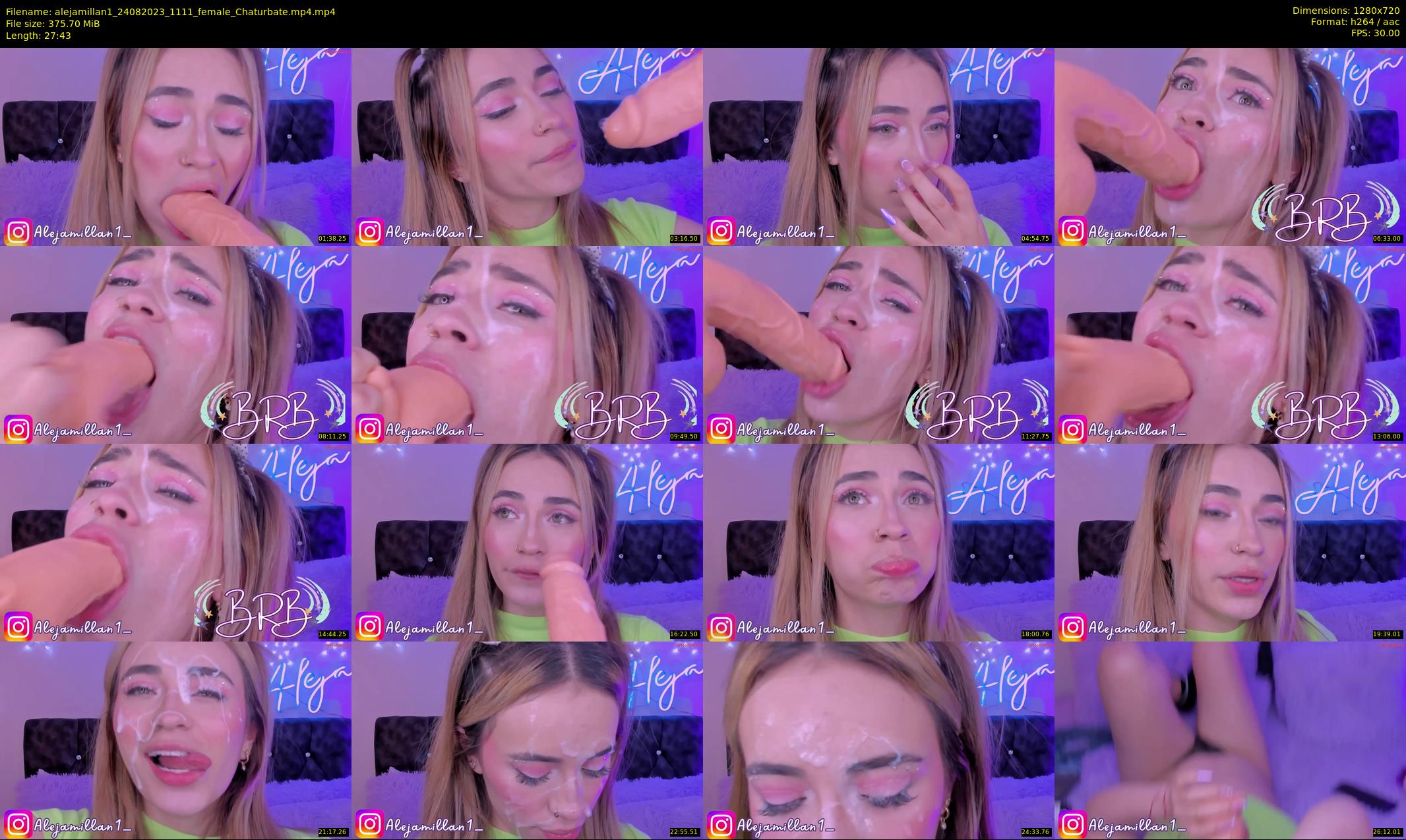 alejamillan1 — 28 minute Chaturbate female cam show recording, 720p, Aug 24, 2023