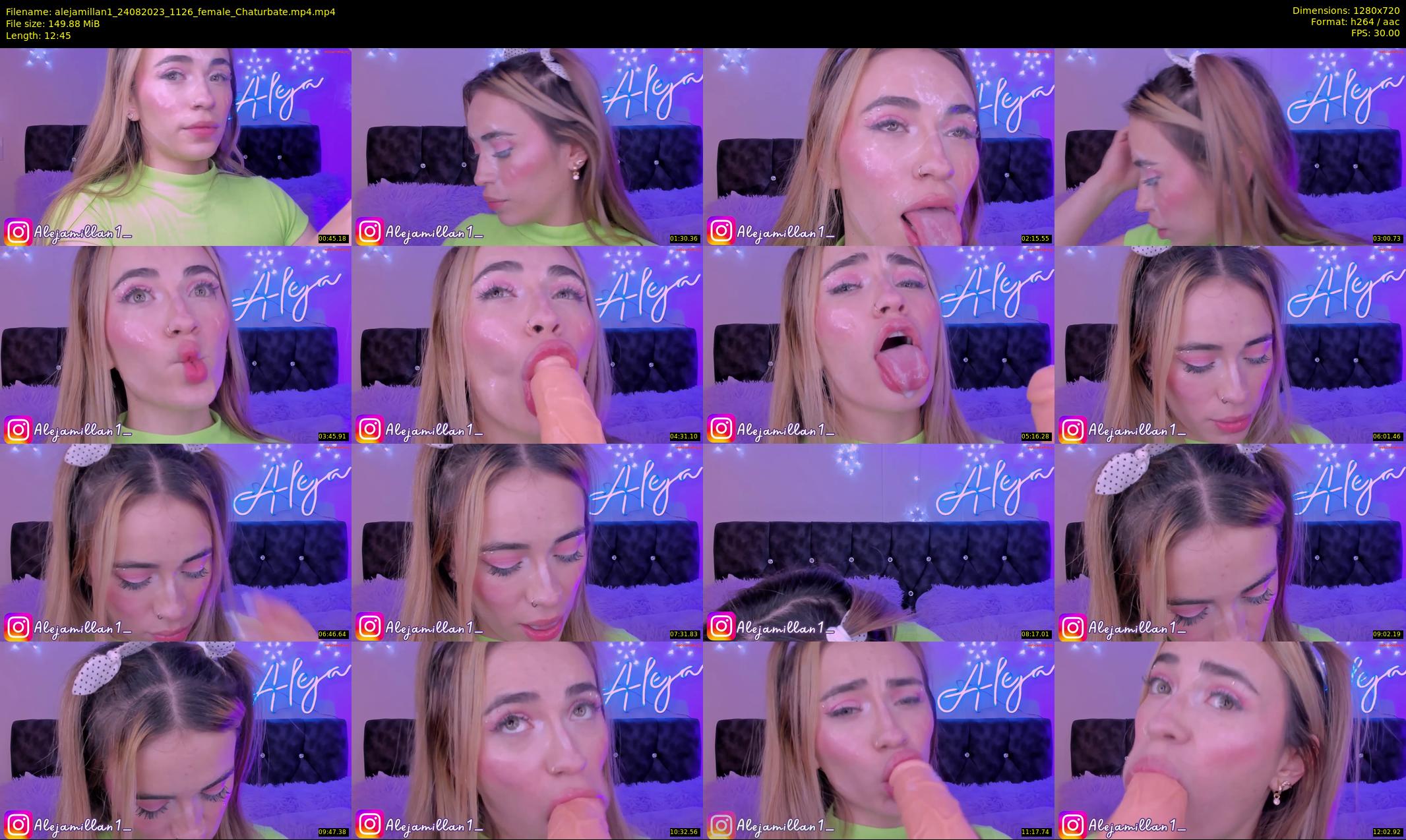 alejamillan1 — 13 minute Chaturbate female cam show recording, 720p, Aug 24, 2023