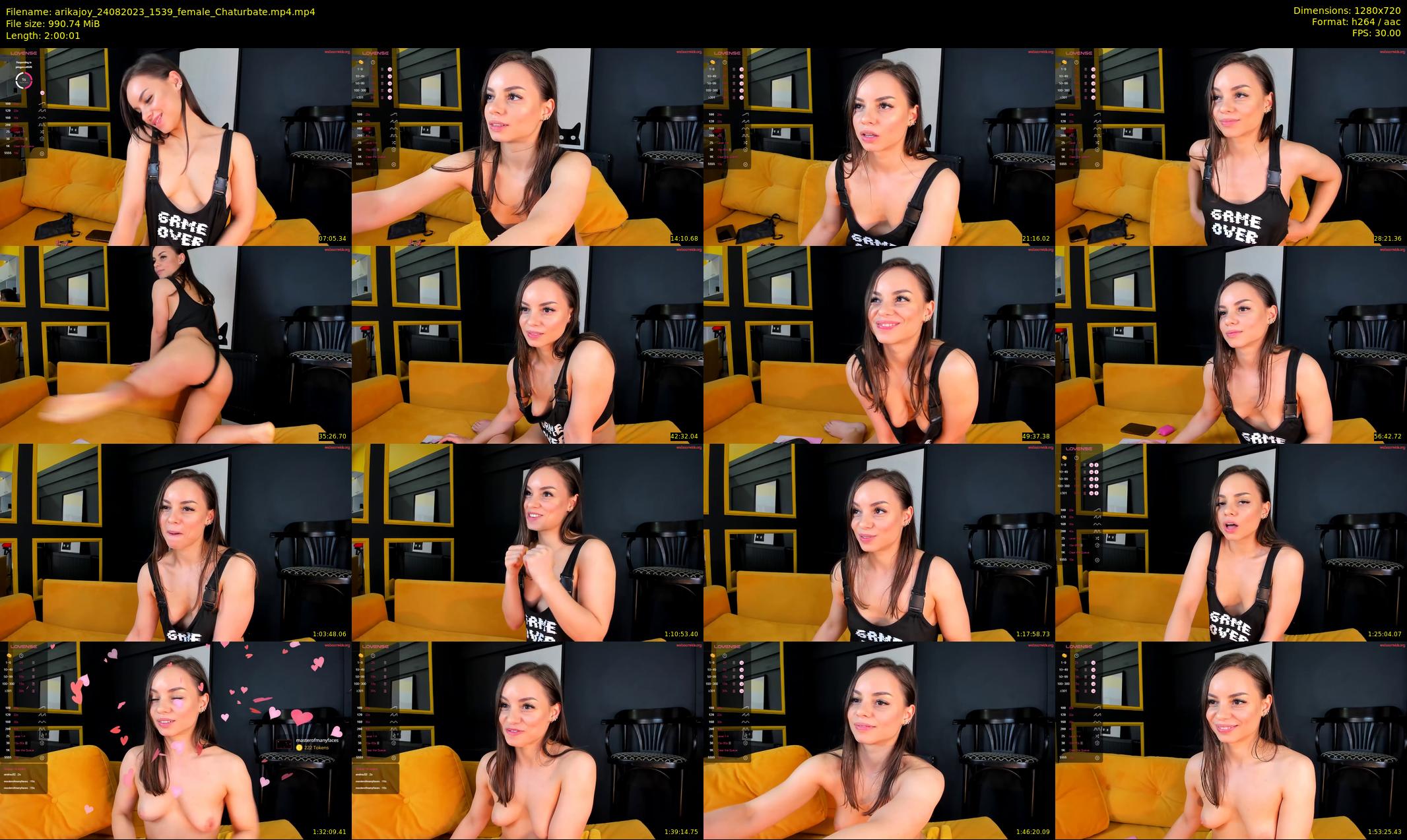 arikajoy — 121 minute Chaturbate female cam show recording, 720p, Aug 24, 2023