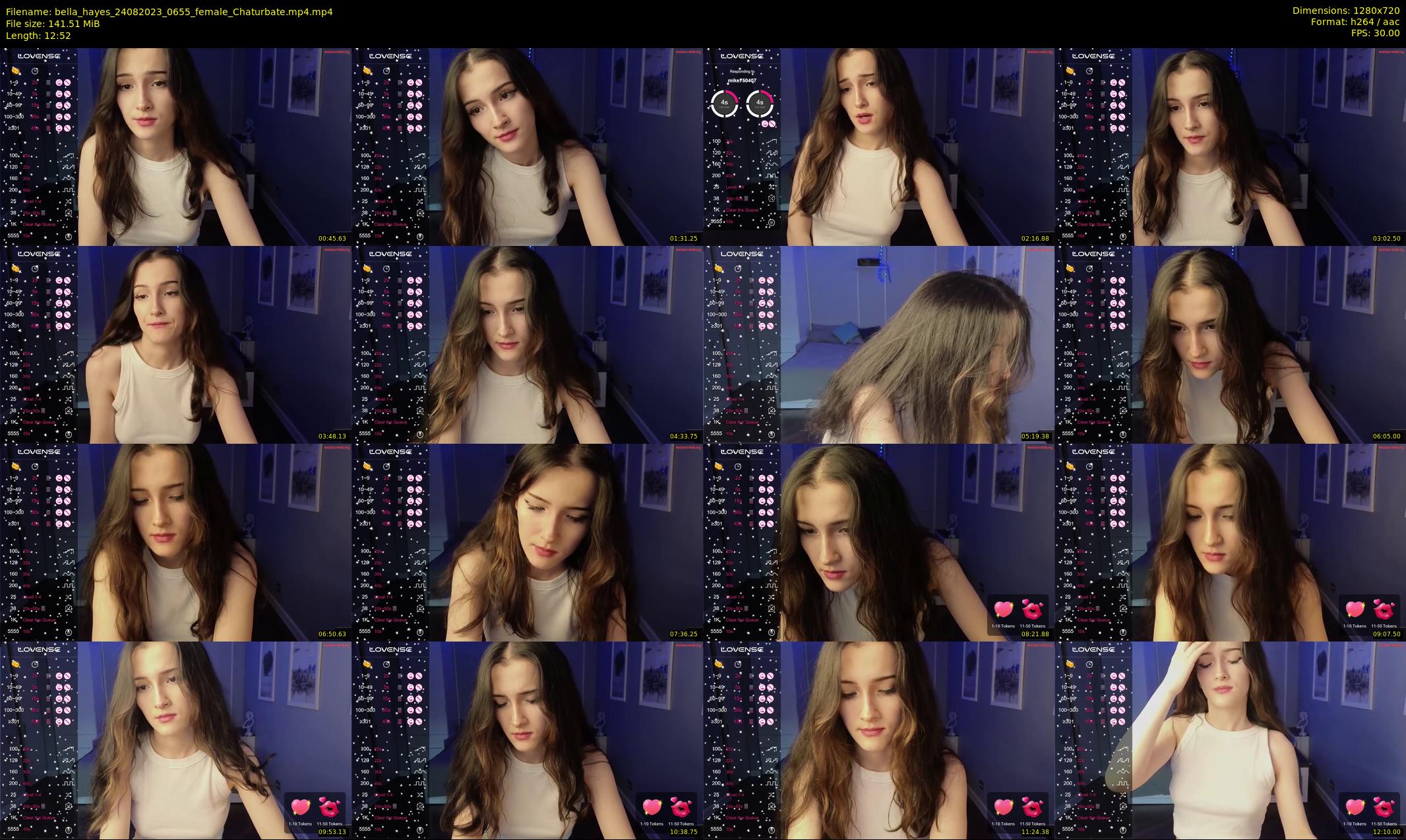 bella_hayes — 13 minute Chaturbate female cam show recording, 720p, Aug 24, 2023