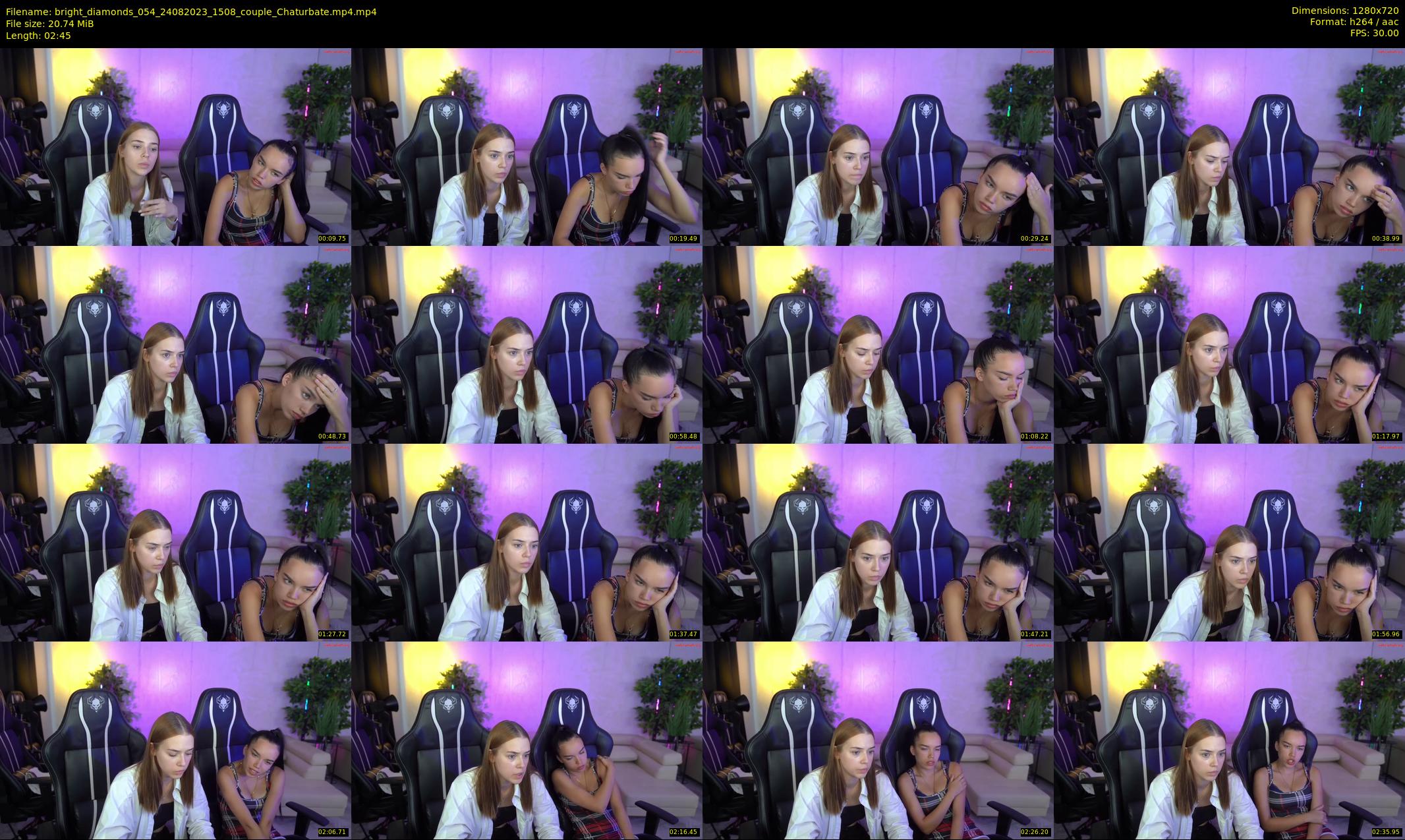 bright_diamonds_054 — 3 minute Chaturbate couple cam show recording, 720p, Aug 24, 2023