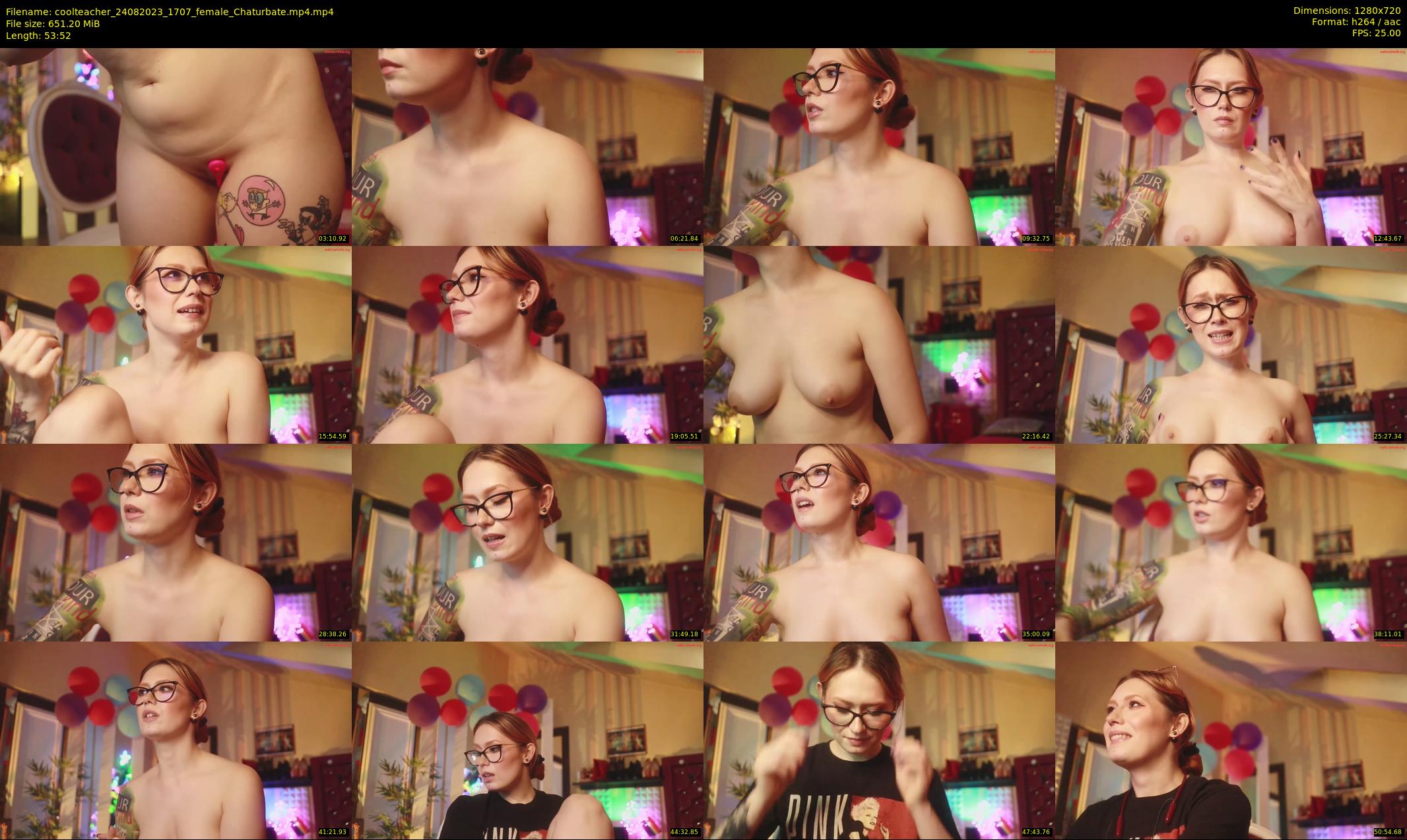 coolteacher — 54 minute Chaturbate female cam show recording, 720p, Aug 24, 2023