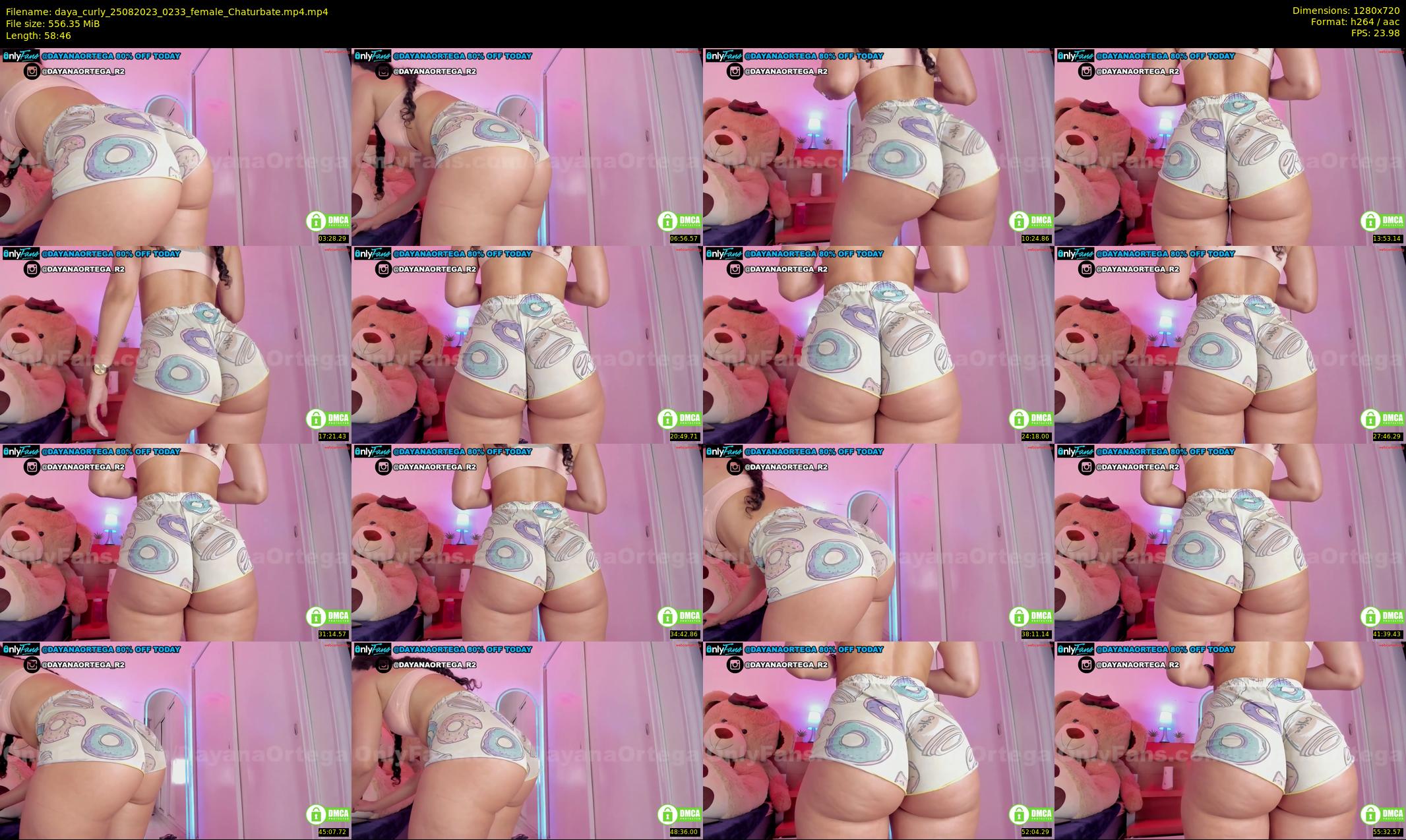 daya_curly — 59 minute Chaturbate female cam show recording, 720p, Aug 25, 2023