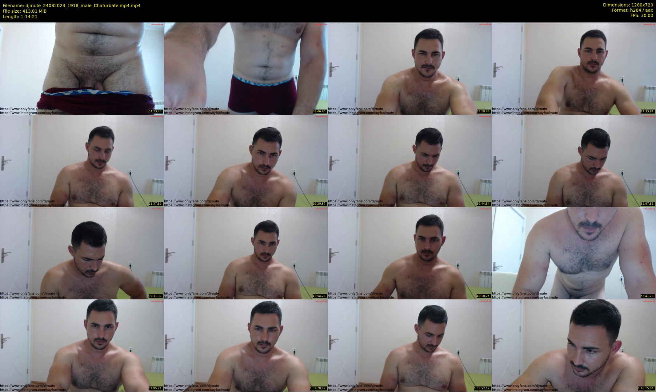 djmute — 75 minute Chaturbate male cam show recording, 720p, Aug 24, 2023