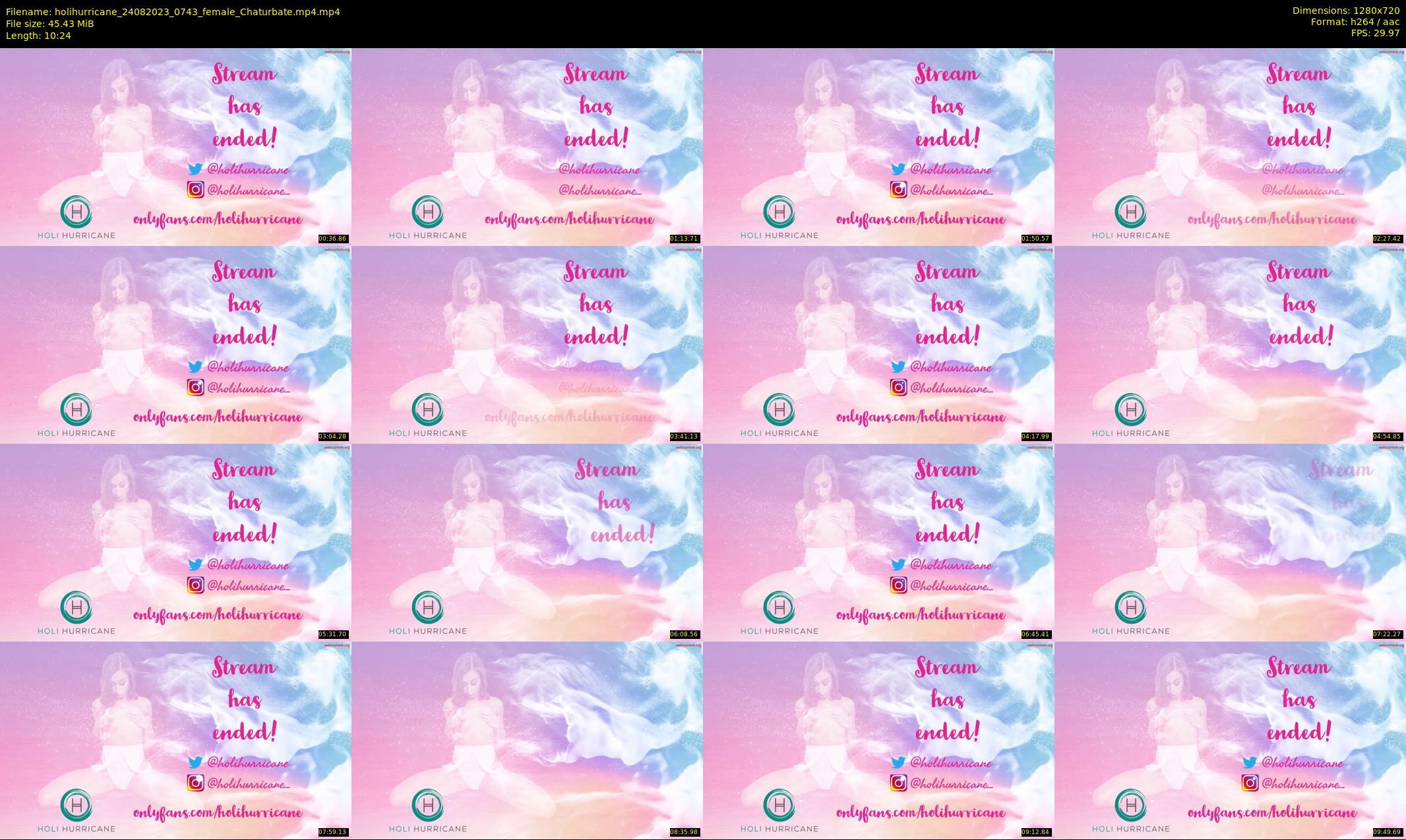 holihurricane — 11 minute Chaturbate female cam show recording, 720p, Aug 24, 2023