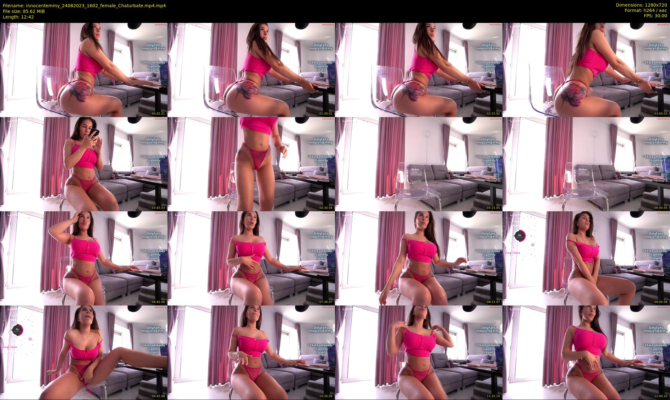 innocentemmy — 13 minute Chaturbate female cam show recording, 720p, Aug 24, 2023