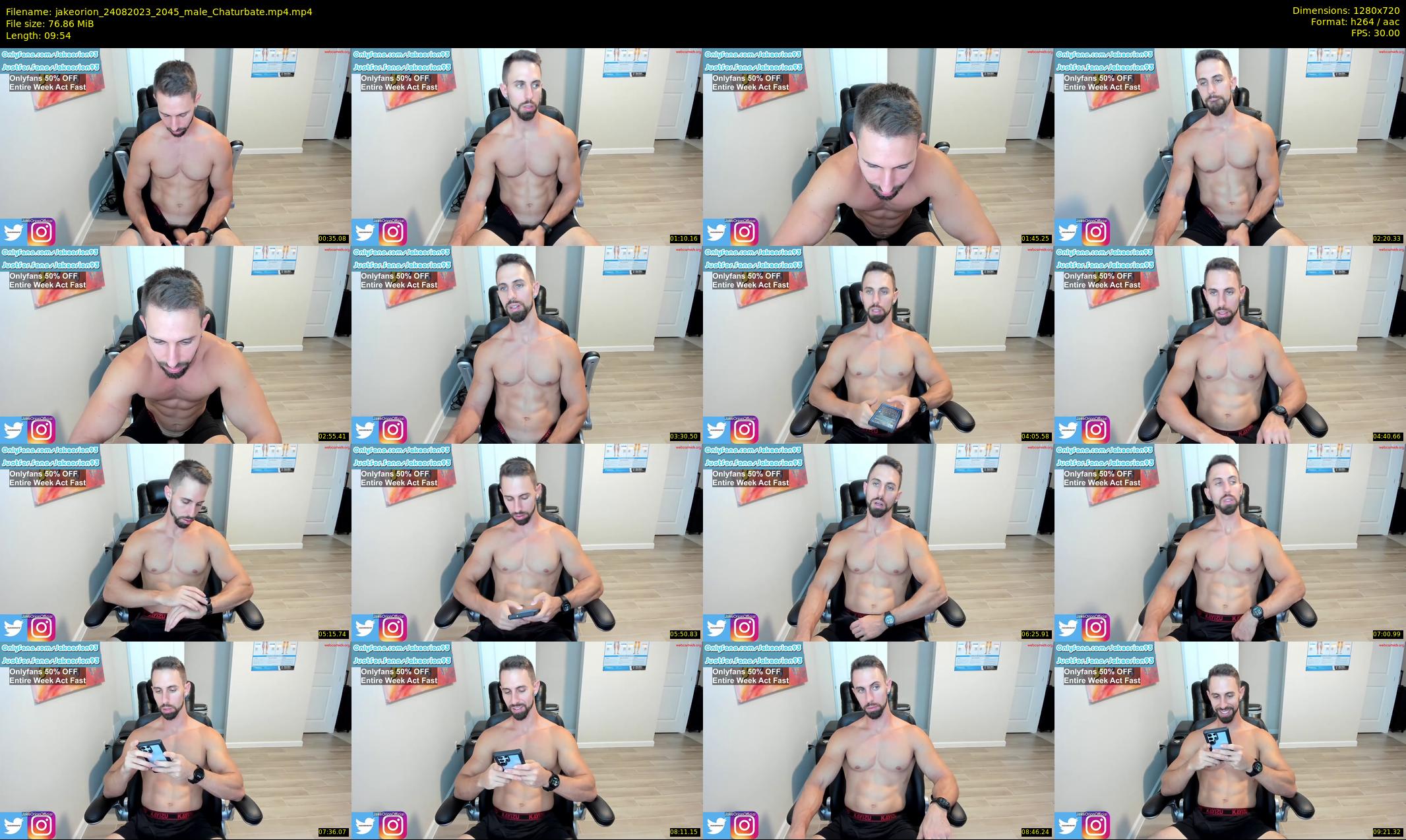 jakeorion — 10 minute Chaturbate male cam show recording, 720p, Aug 24, 2023