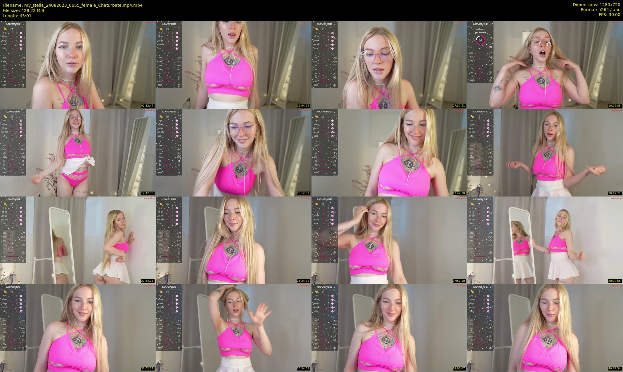 my_stella — 44 minute Chaturbate female cam show recording, 720p, Aug 24, 2023