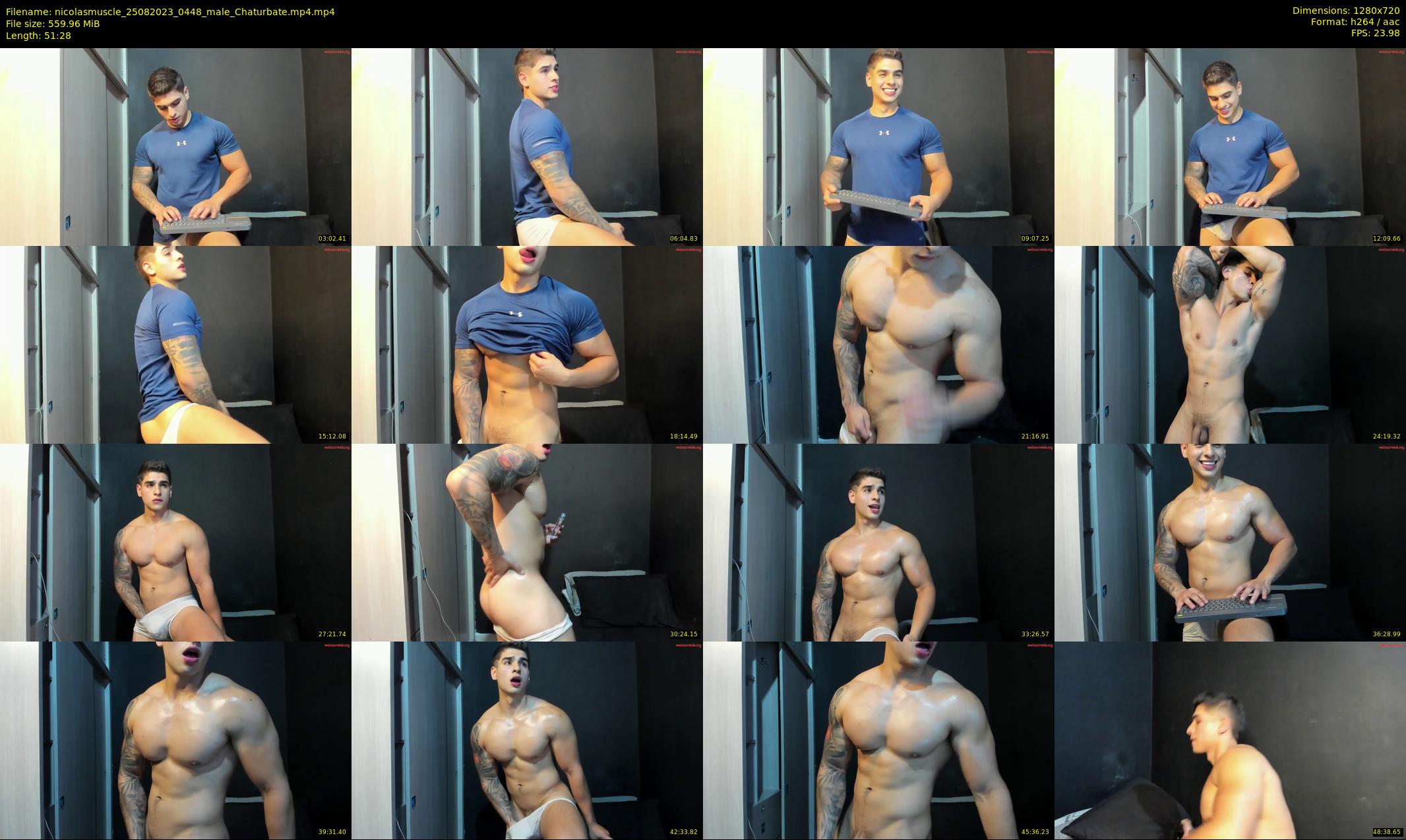 nicolasmuscle — 52 minute Chaturbate male cam show recording, 720p, Aug 25, 2023