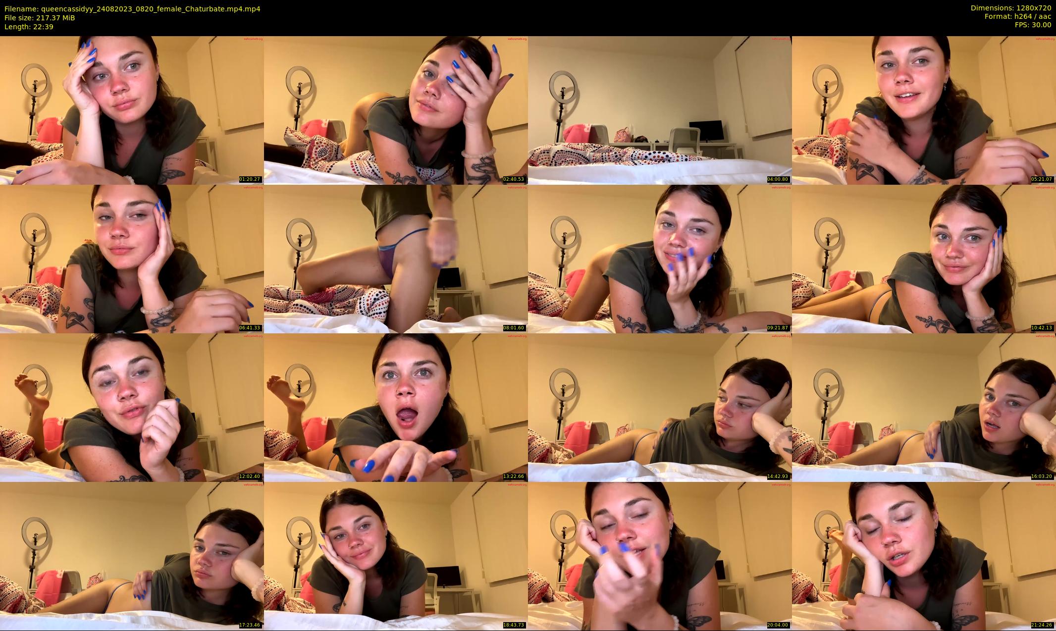 queencassidyy — 23 minute Chaturbate female cam show recording, 720p, Aug 24, 2023