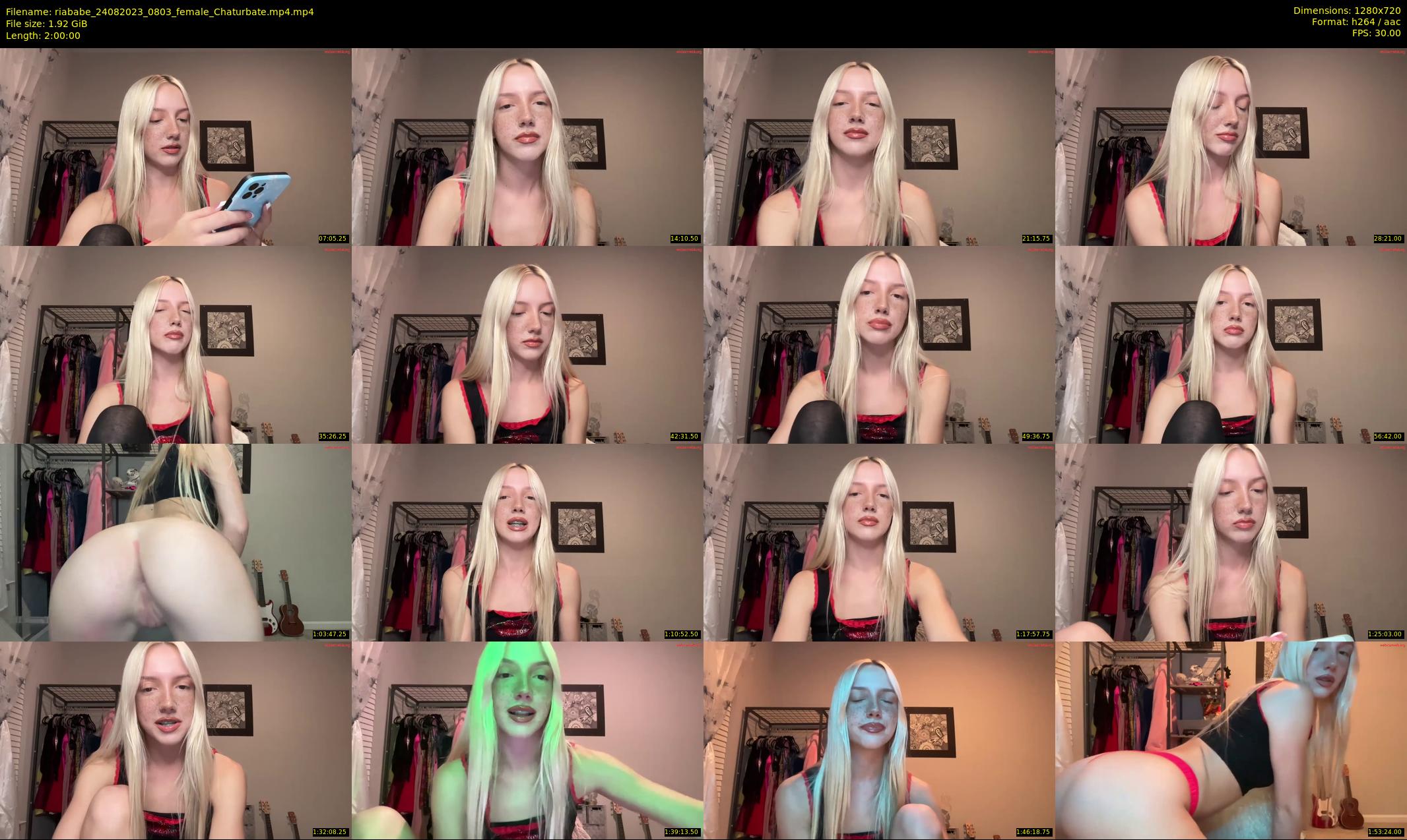 riababe — 120 minute Chaturbate female cam show recording, 720p, Aug 24, 2023