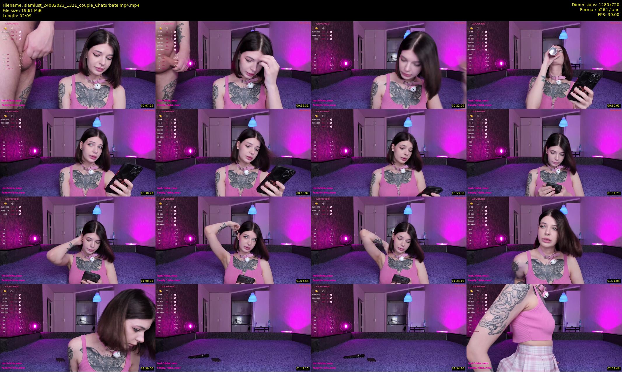 slamlust — 3 minute Chaturbate couple cam show recording, 720p, Aug 24, 2023