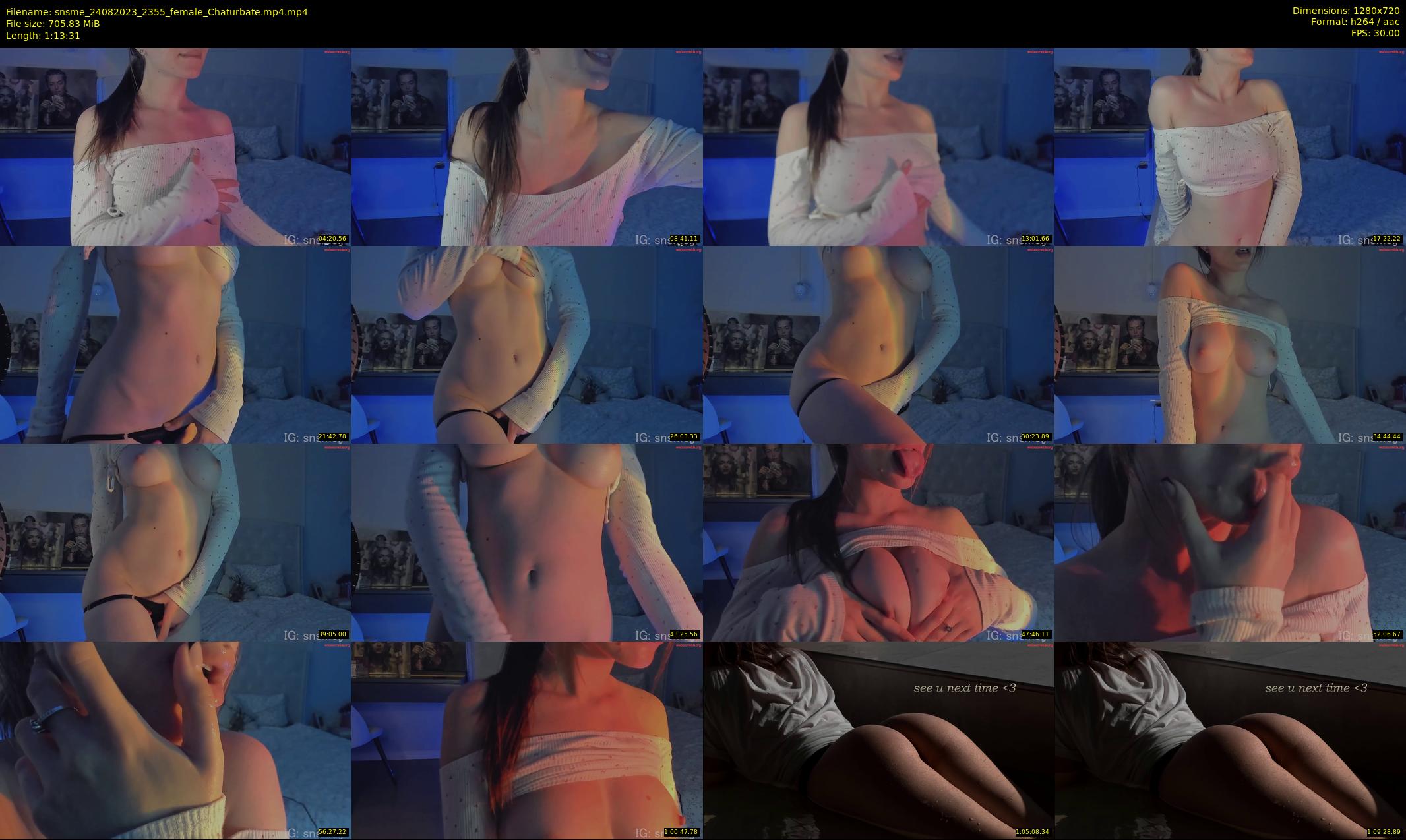 snsme — 74 minute Chaturbate female cam show recording, 720p, Aug 24, 2023