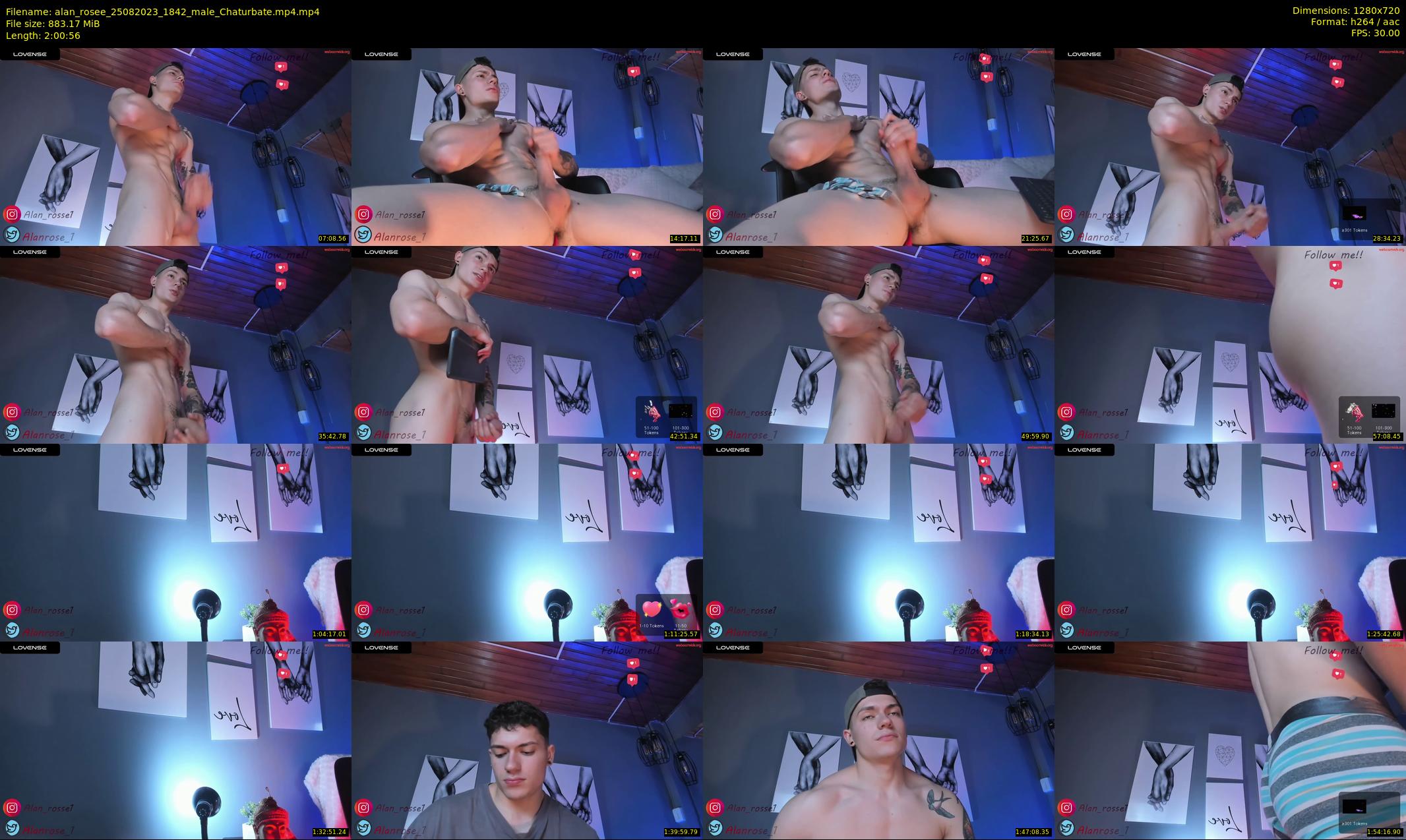alan_rosee — 121 minute Chaturbate male cam show recording, 720p, Aug 25, 2023