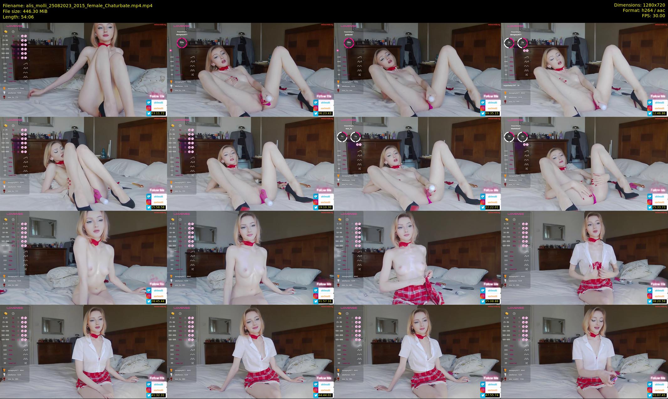 alis_molli — 55 minute Chaturbate female cam show recording, 720p, Aug 25, 2023