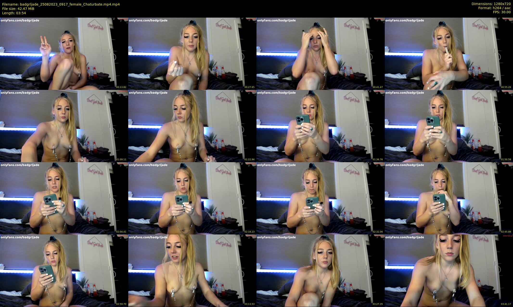 badgrljade — 4 minute Chaturbate female cam show recording, 720p, Aug 25, 2023